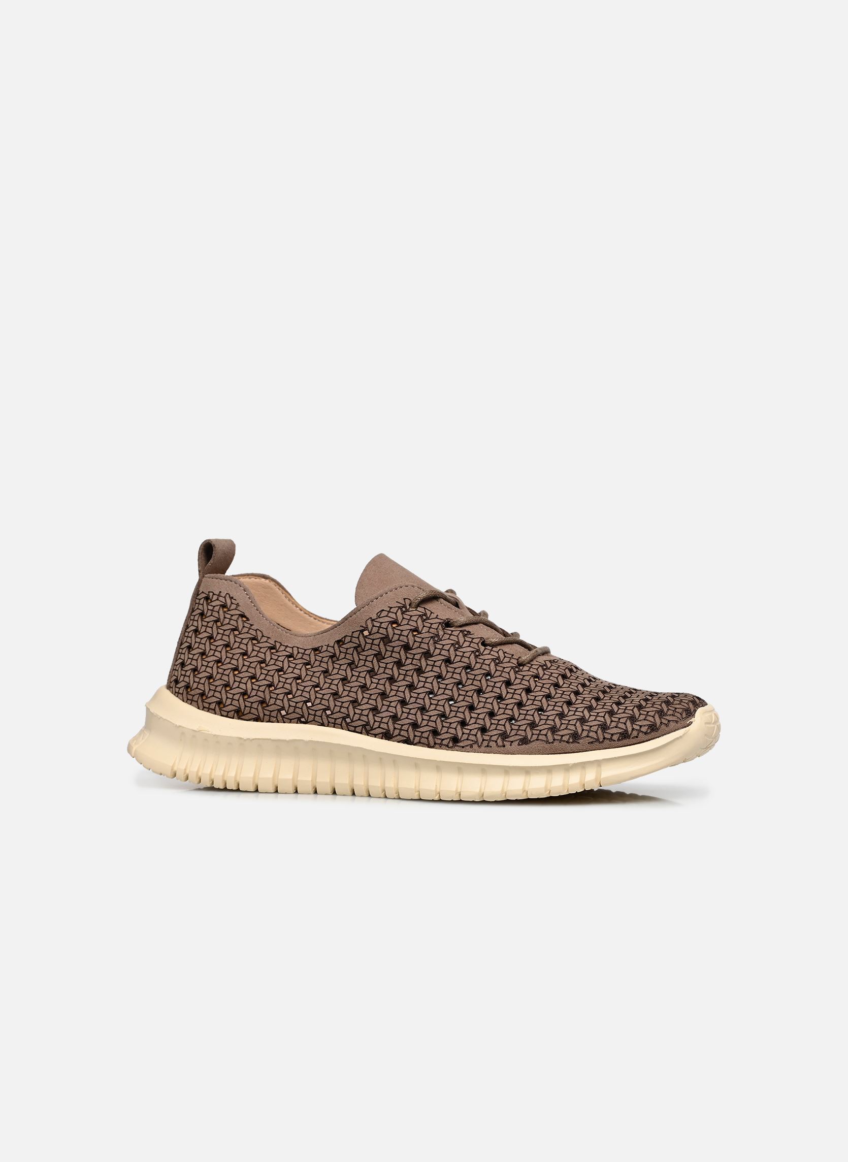 Niedrige Sneaker P-CARO damen braun PLUUM Niedrige Sneaker P-CARO damen braun KAKI TAUPE