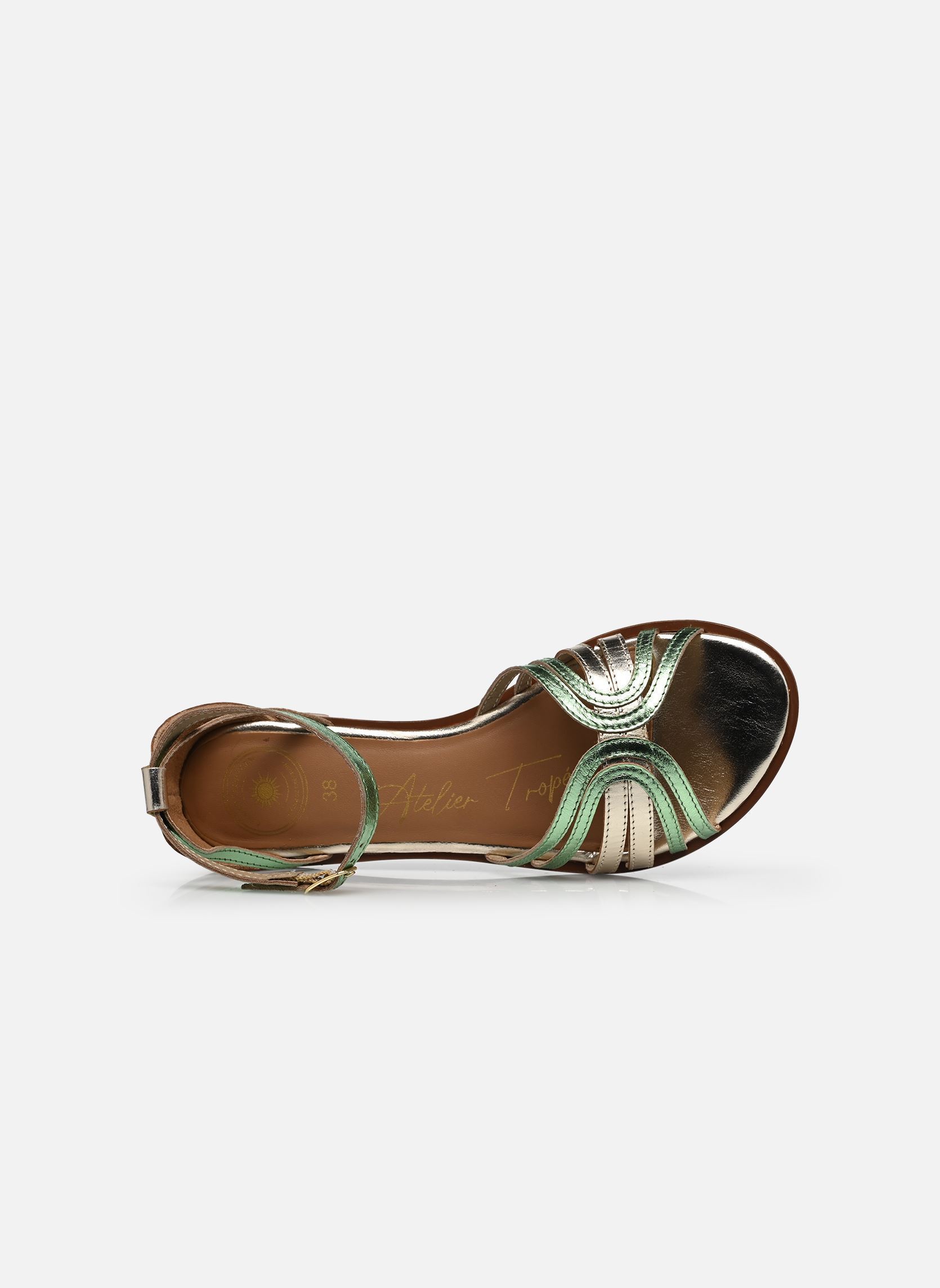 Sandales S-IL103 femme vert L'Atelier Tropézien Sandales S-IL103 femme vert GREEN GOLD