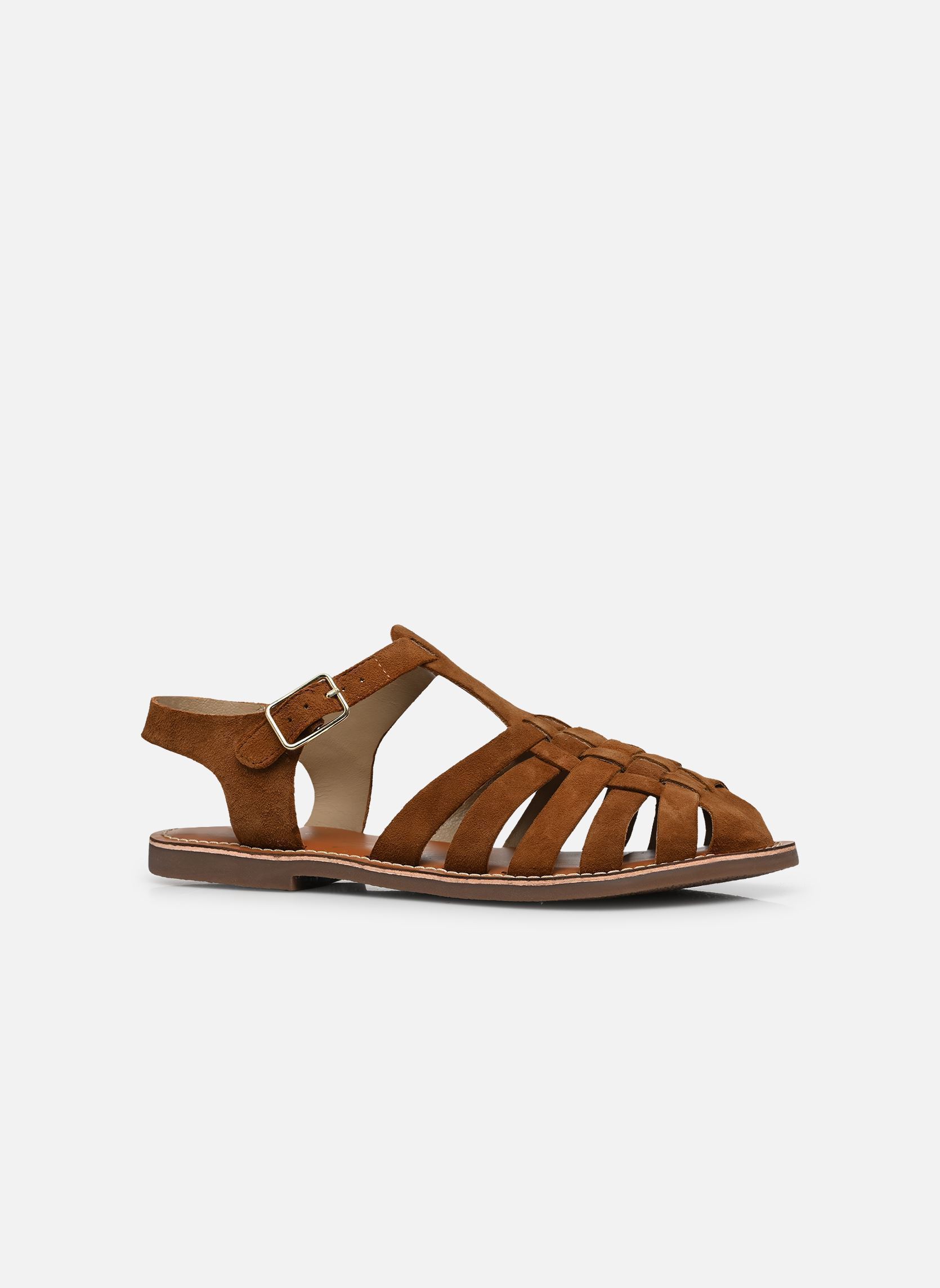 Sandalen S-SB3408 dames bruin L'Atelier Tropézien Sandalen S-SB3408 dames bruin TAN SUEDE