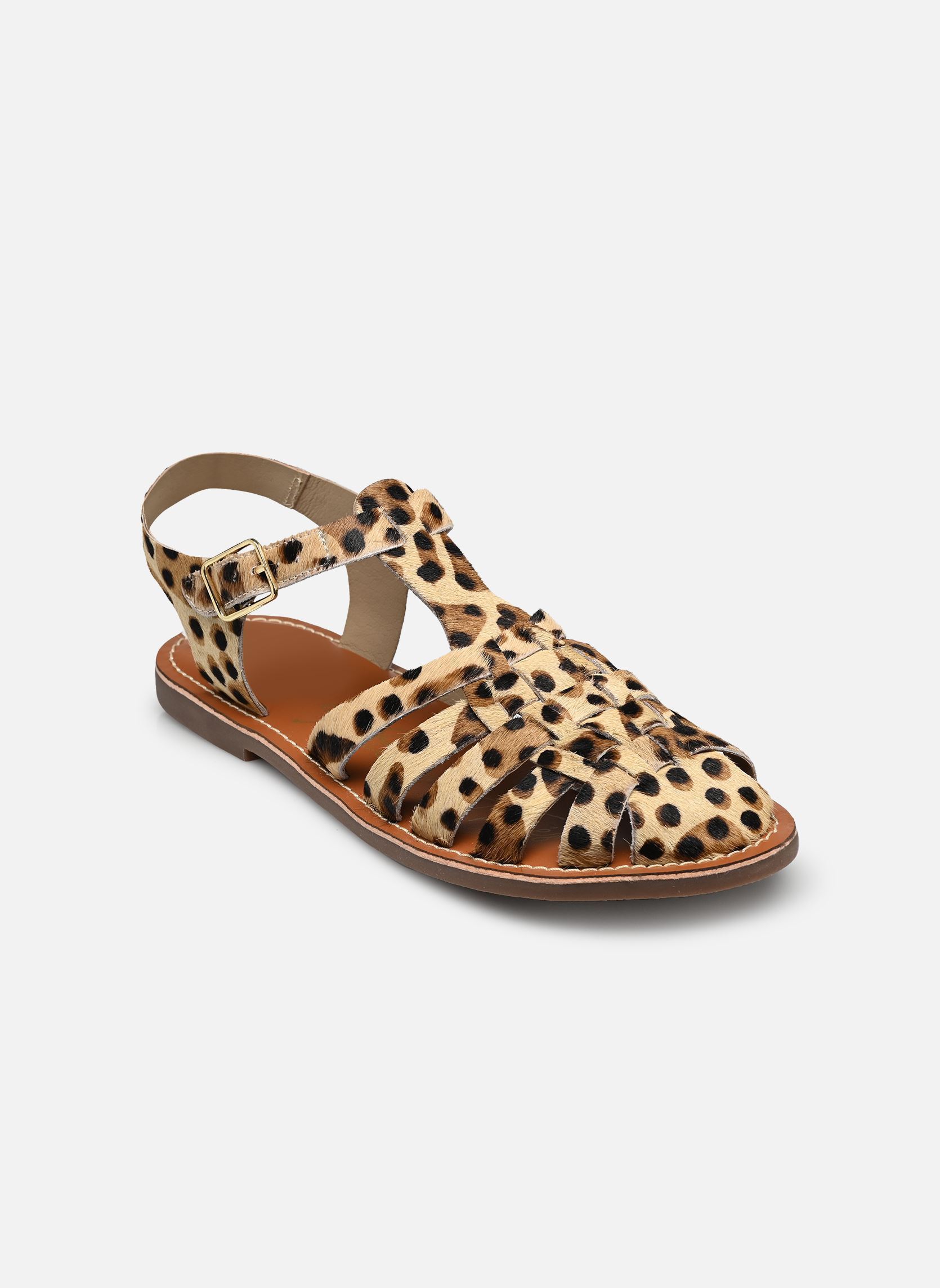 Sandales S-SB3408 femme marron L'Atelier Tropézien Sandales S-SB3408 femme marron LEOPARD