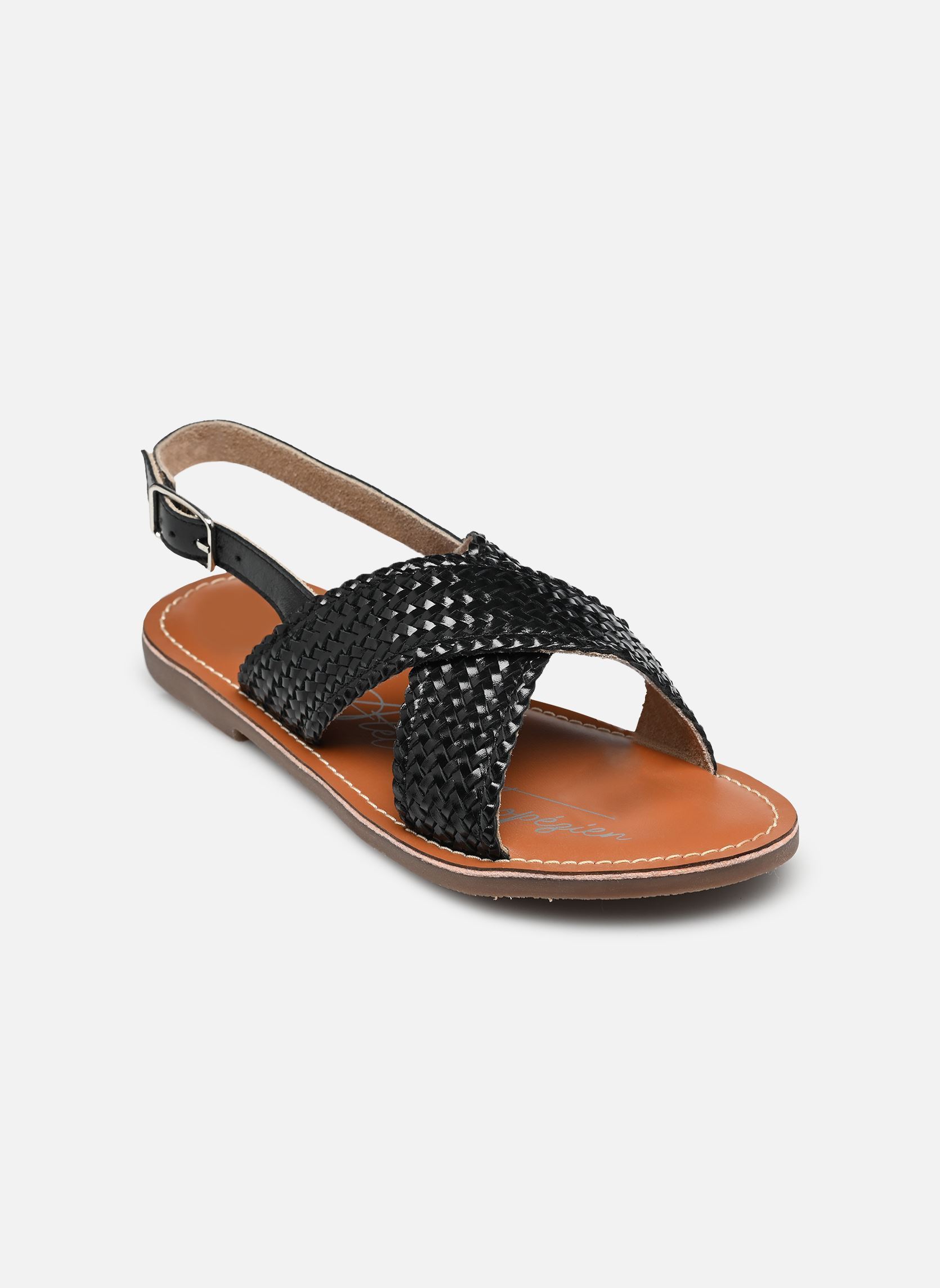 Sandales S-FANNY femme noir L'Atelier Tropézien Sandales S-FANNY femme noir BLACK MESH