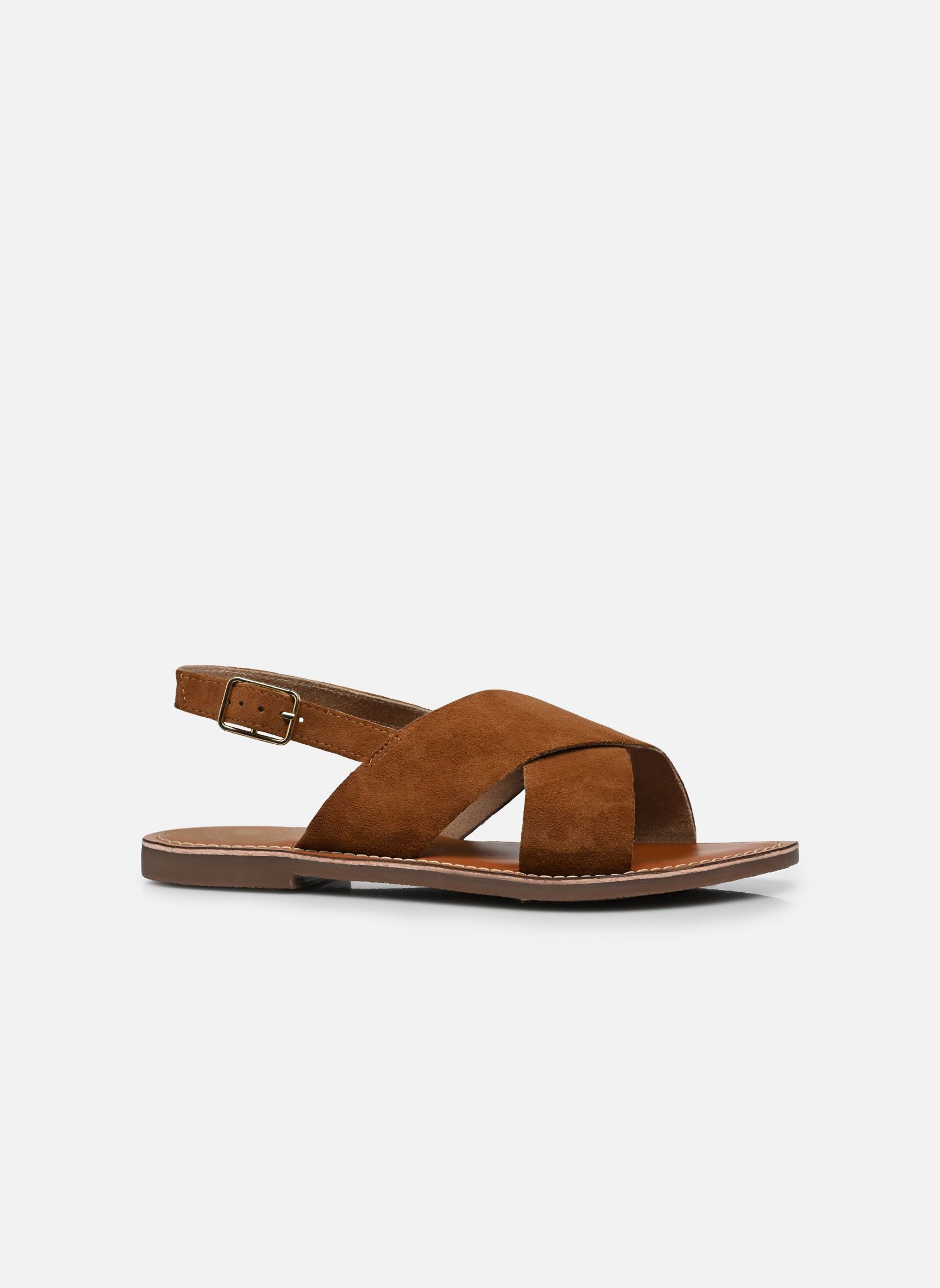 Sandalen S-FANNY dames bruin L'Atelier Tropézien Sandalen S-FANNY dames bruin TAN SUEDE