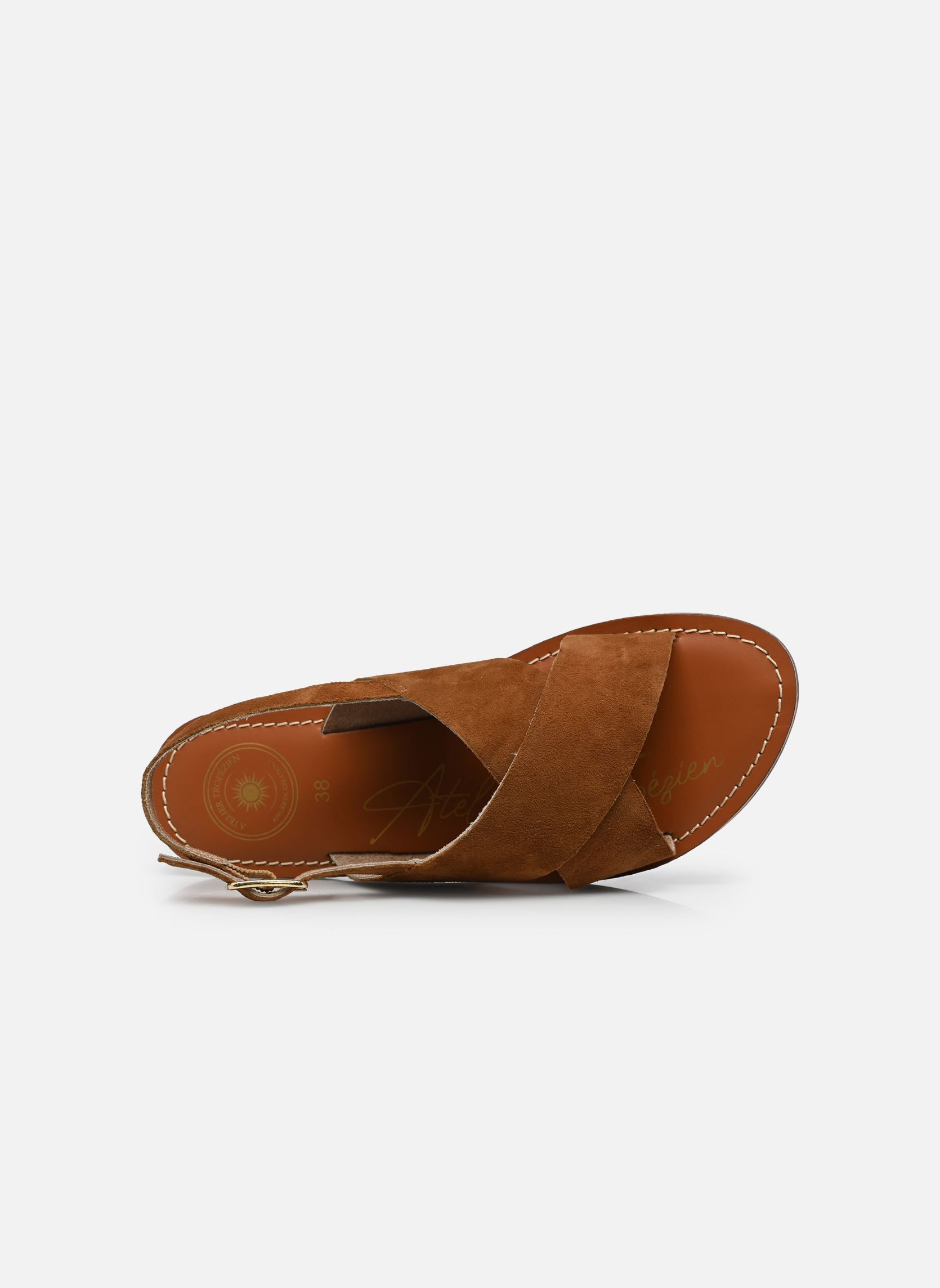 Sandalen S-FANNY dames bruin L'Atelier Tropézien Sandalen S-FANNY dames bruin TAN SUEDE