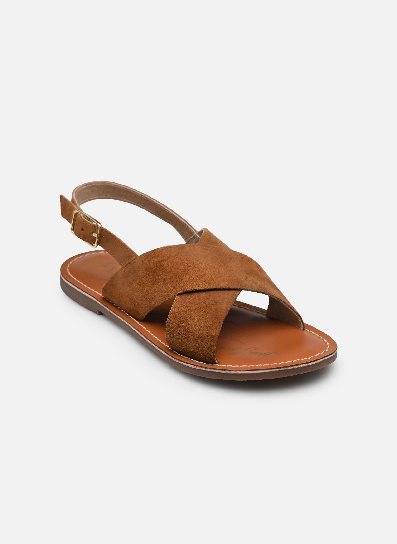 Sandalen S-FANNY dames bruin L'Atelier Tropézien Sandalen S-FANNY dames bruin TAN SUEDE