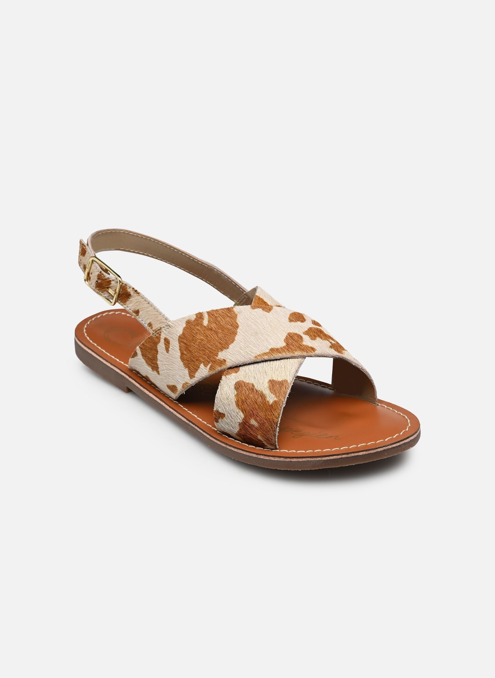 Sandales S-FANNY femme marron L'Atelier Tropézien Sandales S-FANNY femme marron COW BROWN PONY