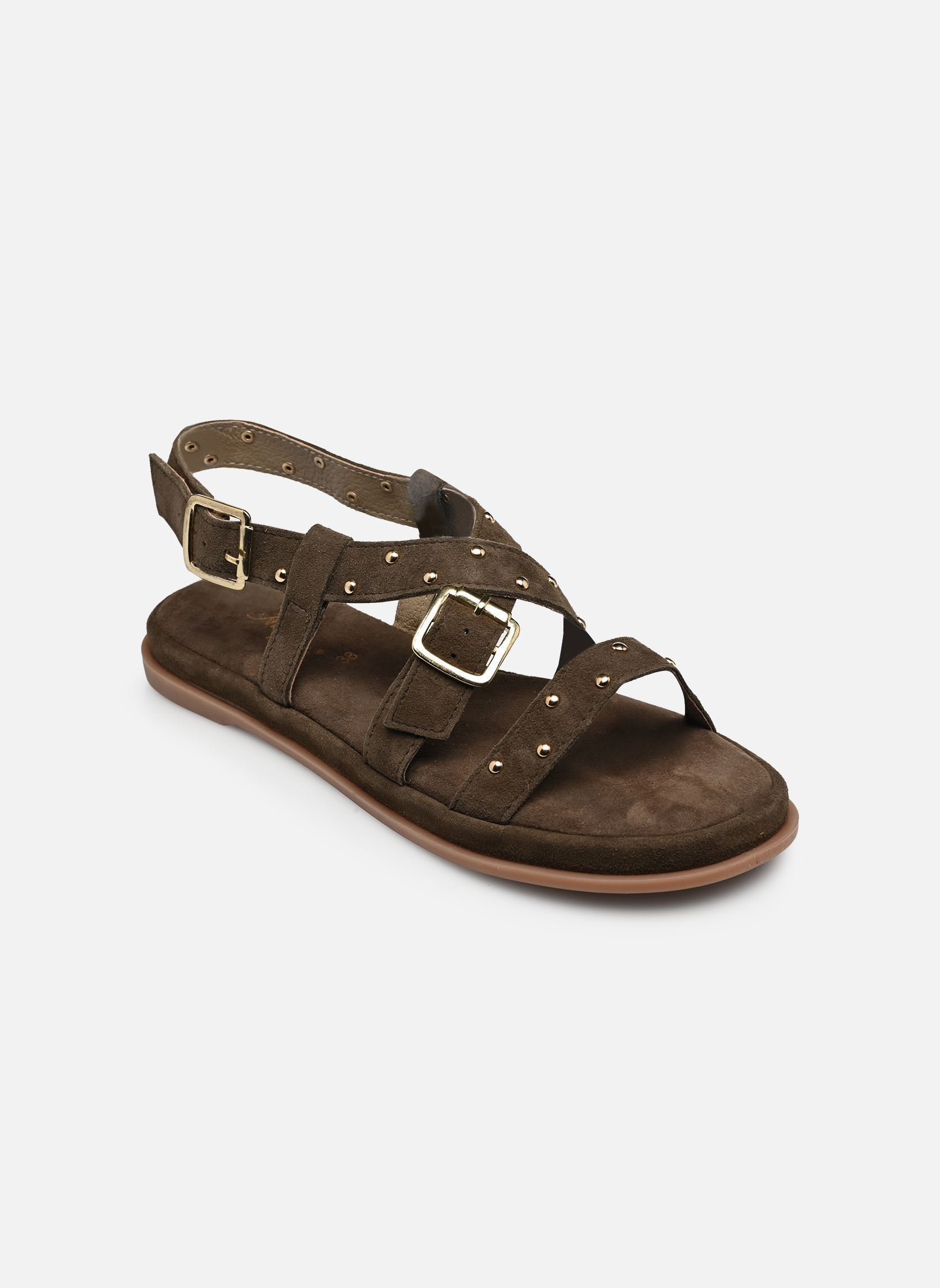 Sandales S-SH3313 femme vert L'Atelier Tropézien Sandales S-SH3313 femme vert OLIVE SUEDE