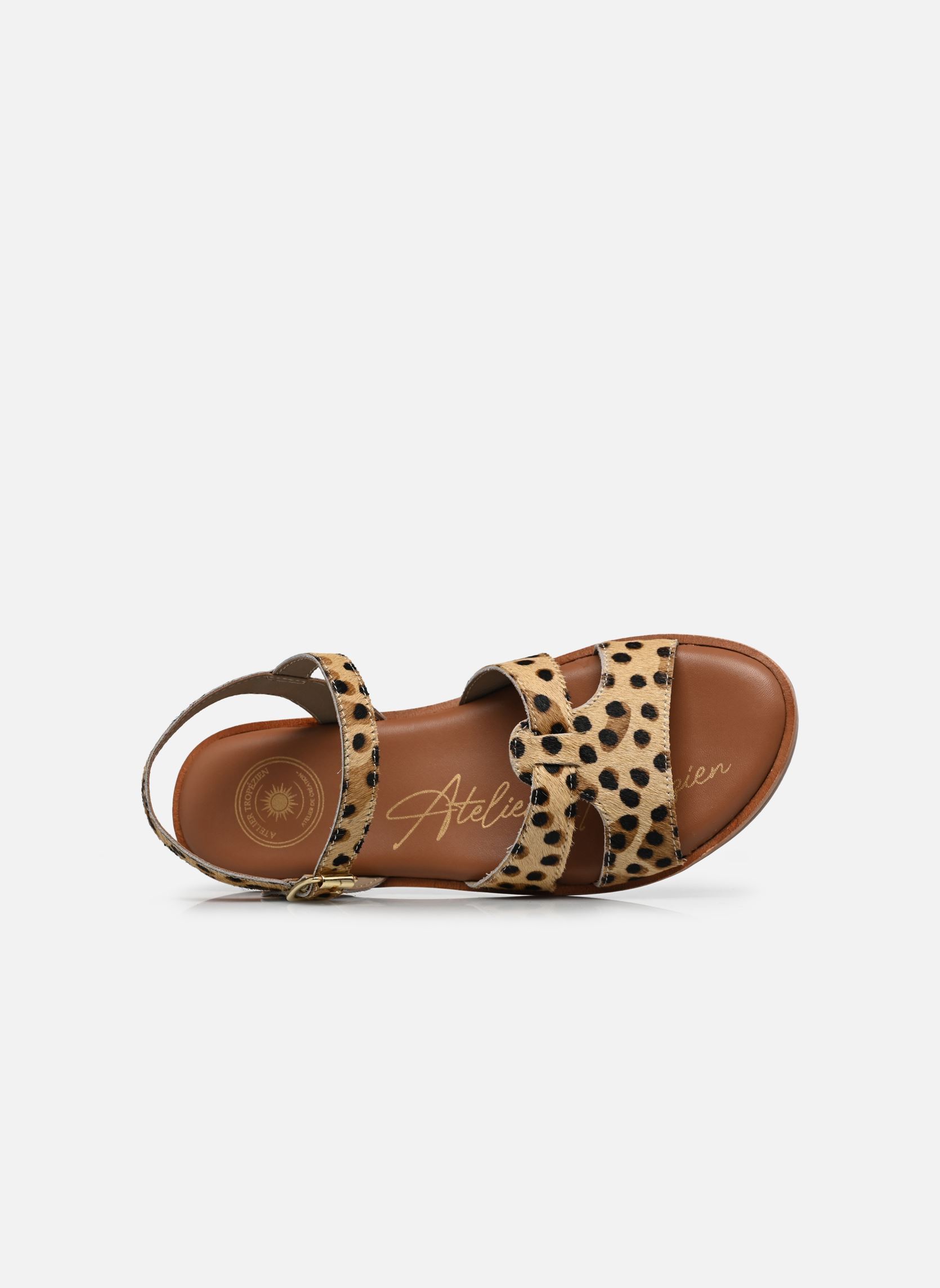Sandales S-SH3329 femme marron L'Atelier Tropézien Sandales S-SH3329 femme marron LEOPARD