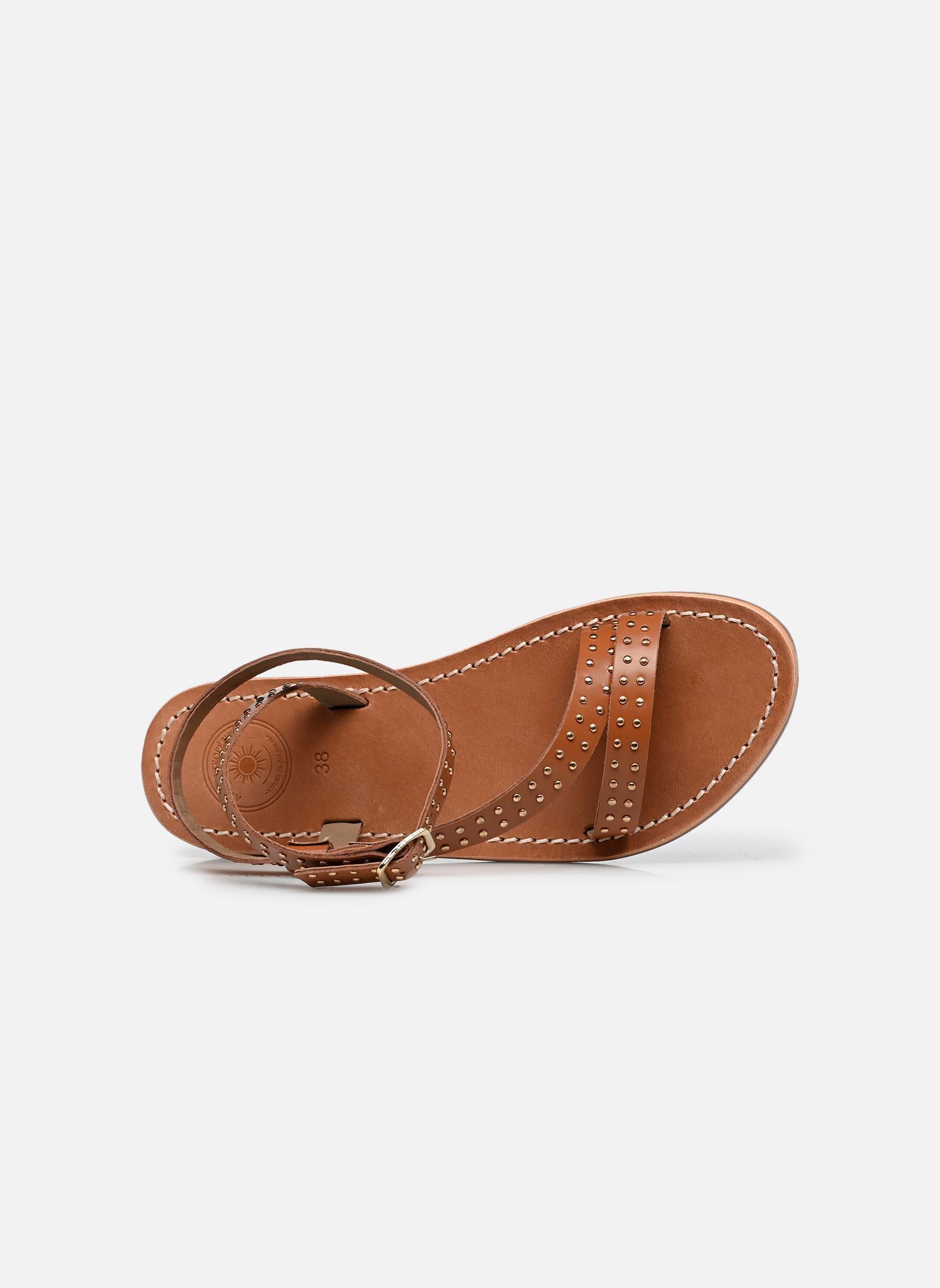 Sandales S-SH3317 femme marron L'Atelier Tropézien Sandales S-SH3317 femme marron TAN