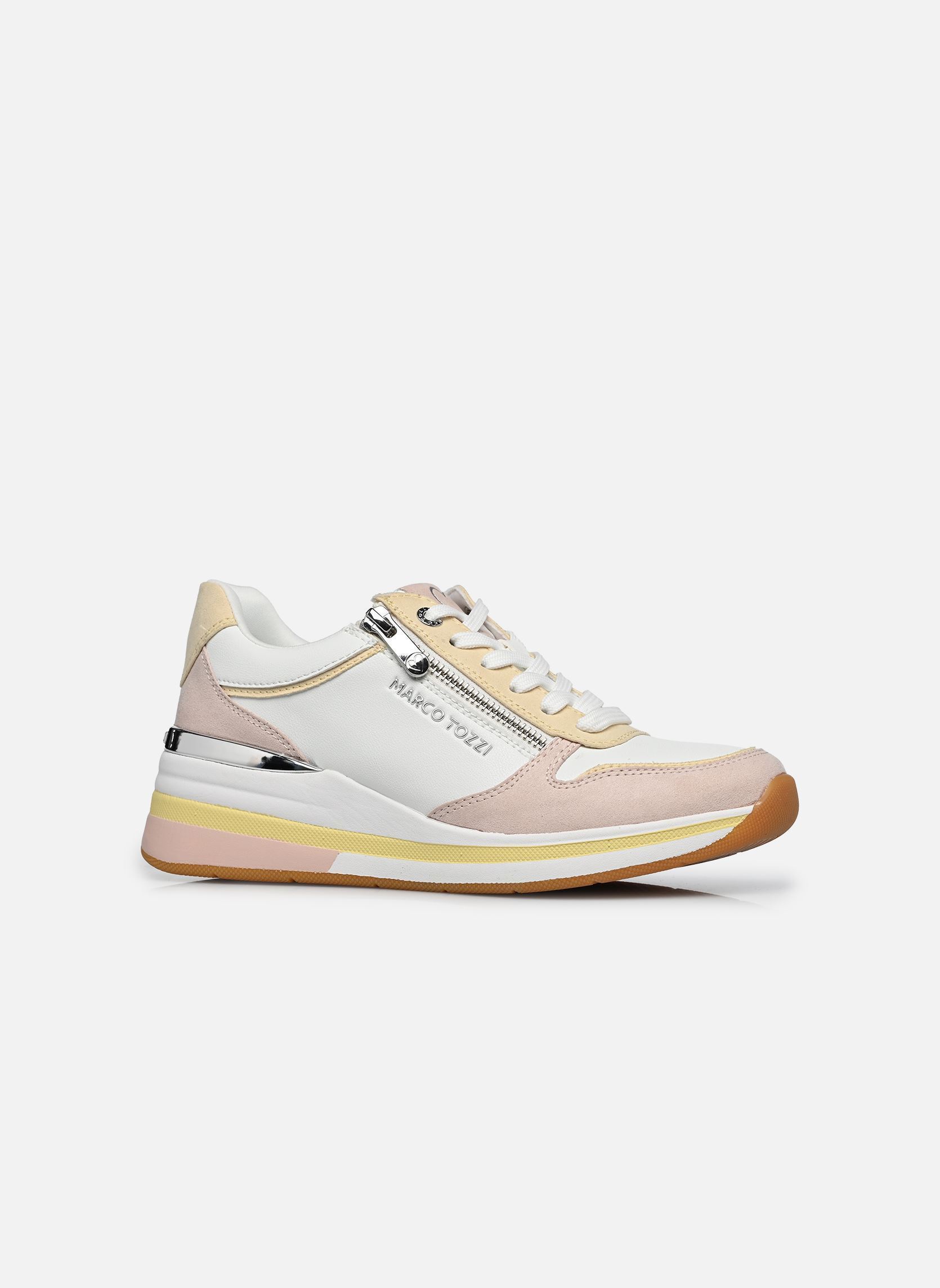 Plateau-Sneaker 23764-46 damen weiß Marco Tozzi Plateau-Sneaker 23764-46 damen weiß WHITE/ROSE