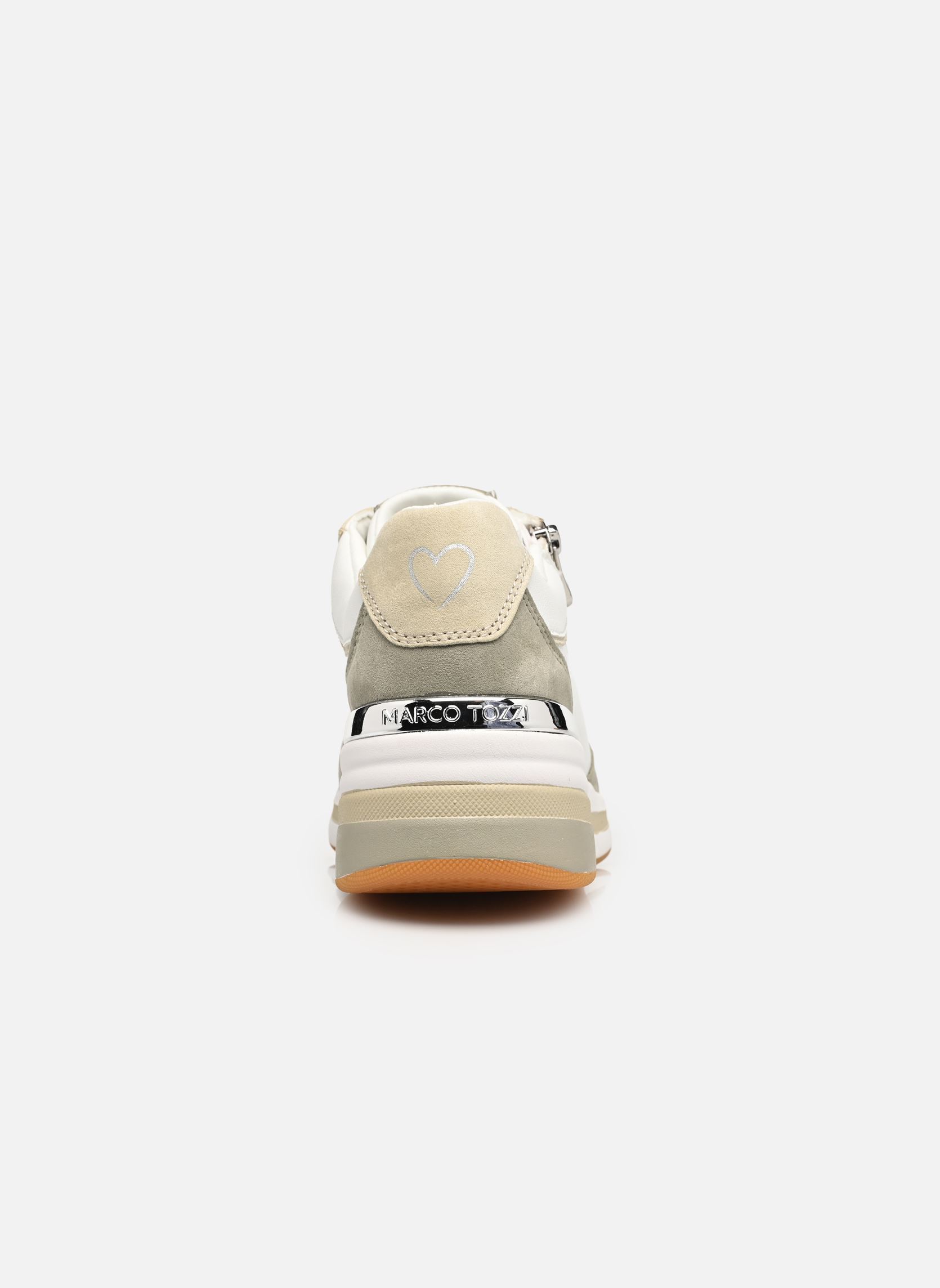 Baskets compensées 23764-46 femme vert Marco Tozzi Baskets compensées 23764-46 femme vert WHITE/MATCHA