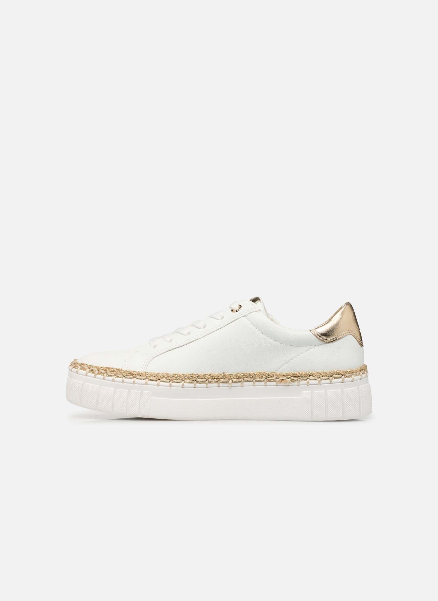 Baskets compensées 23773-44 femme blanc Marco Tozzi Baskets compensées 23773-44 femme blanc WHITE COMB
