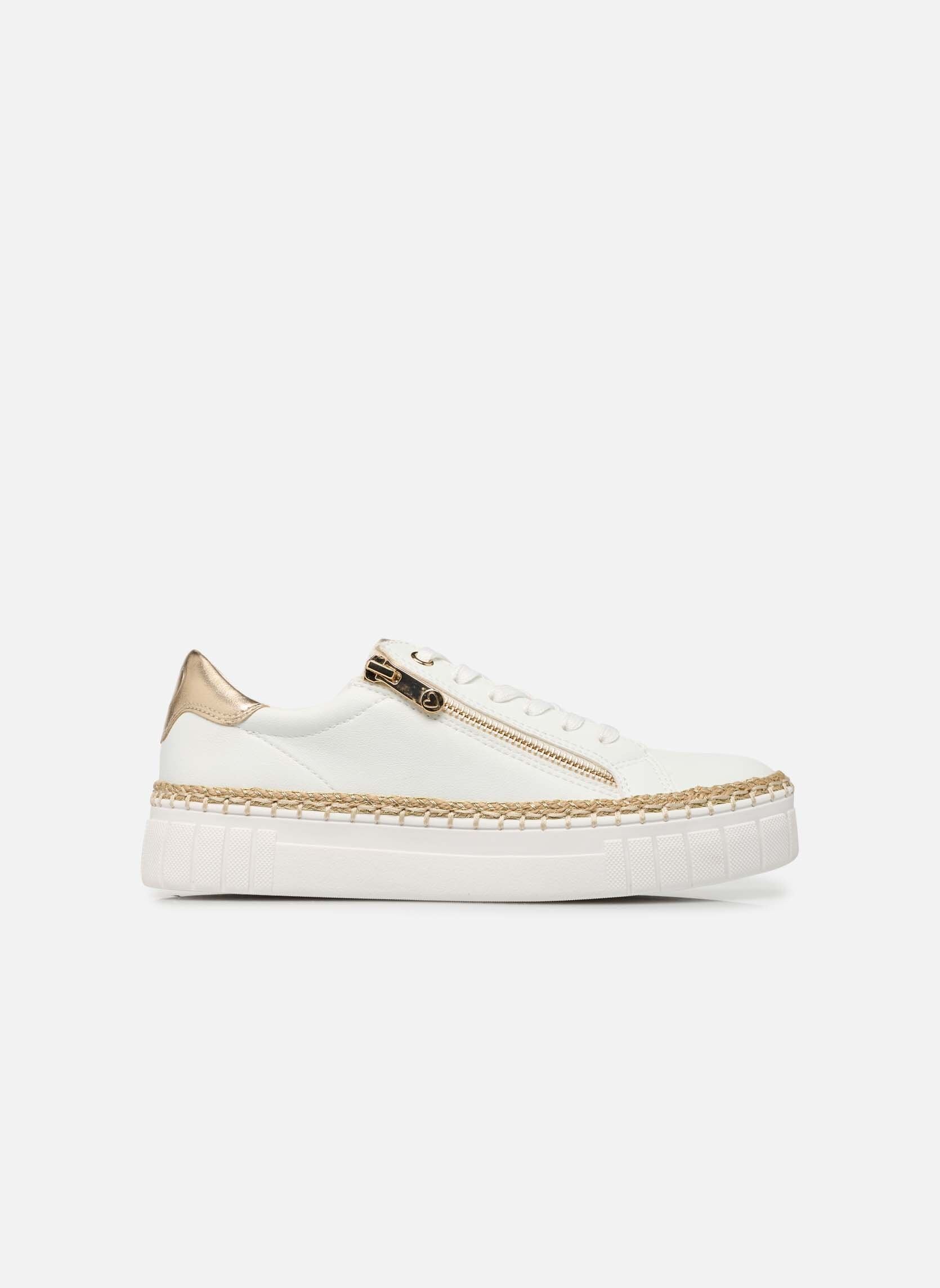 Baskets compensées 23773-44 femme blanc Marco Tozzi Baskets compensées 23773-44 femme blanc WHITE COMB