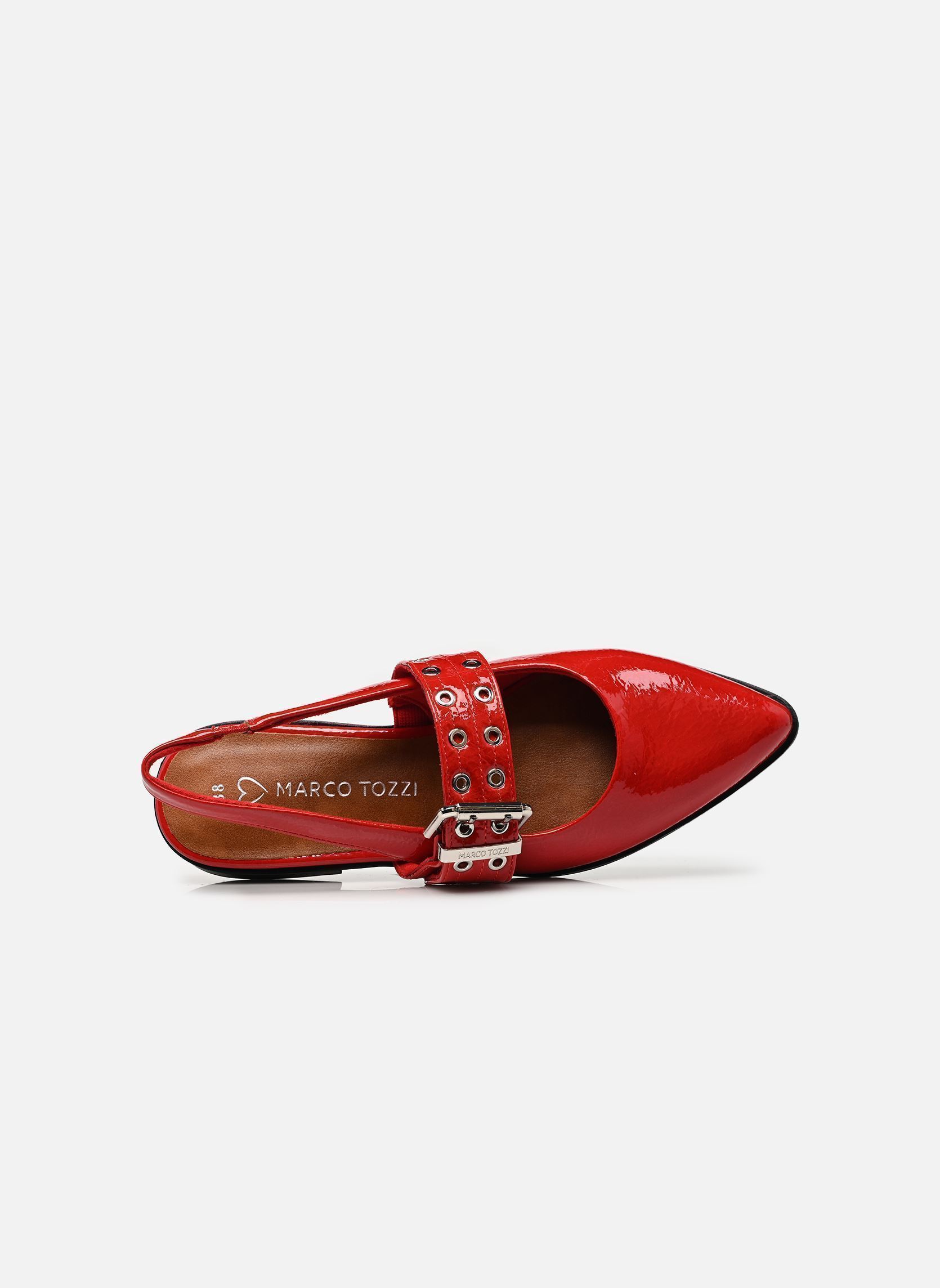 Klassische Ballerinas 29428-46 damen rot Marco Tozzi Klassische Ballerinas 29428-46 damen rot RED PATENT