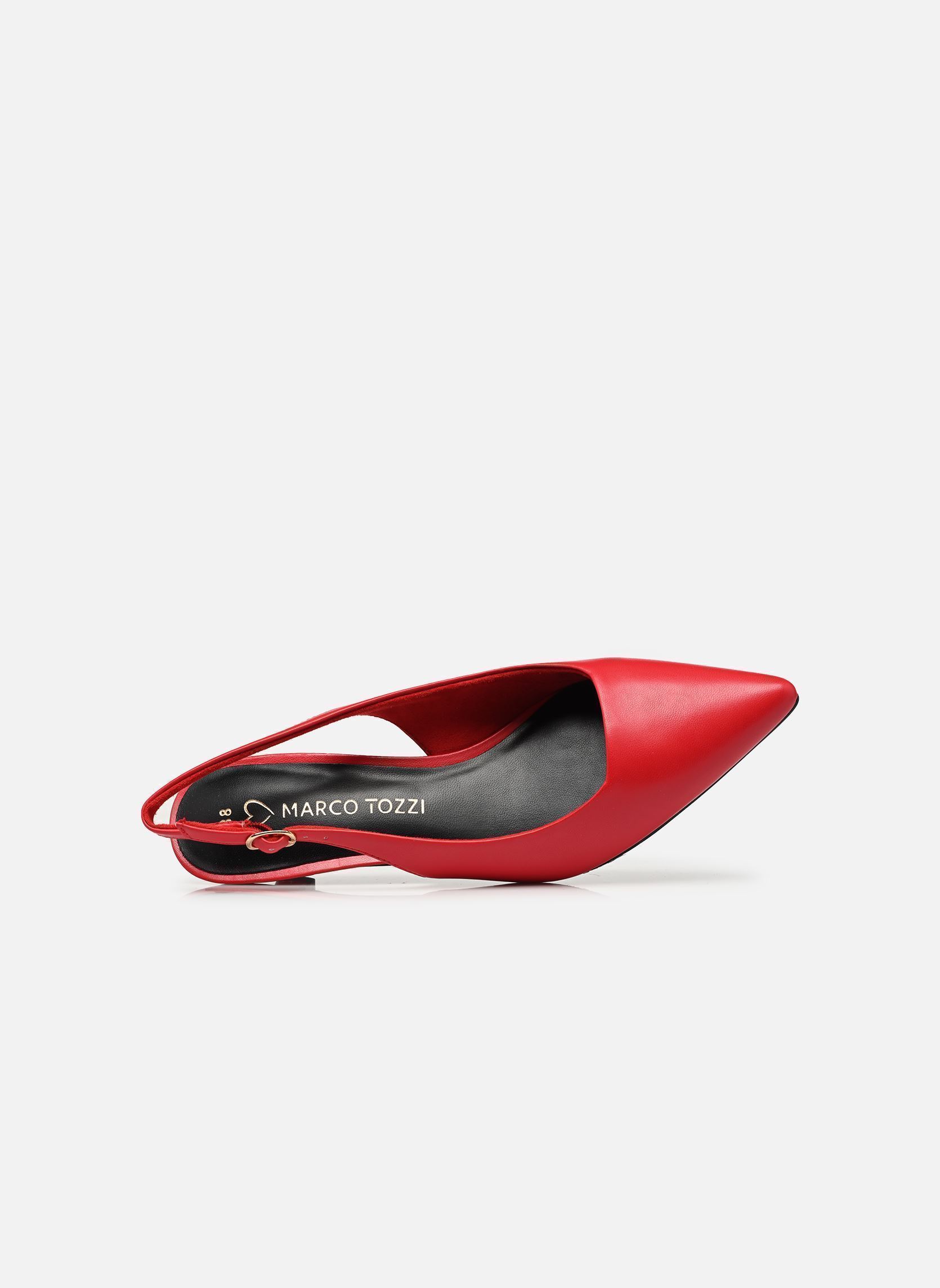 Slingback pumps 29500-44 dames rood Marco Tozzi Slingback pumps 29500-44 dames rood RED