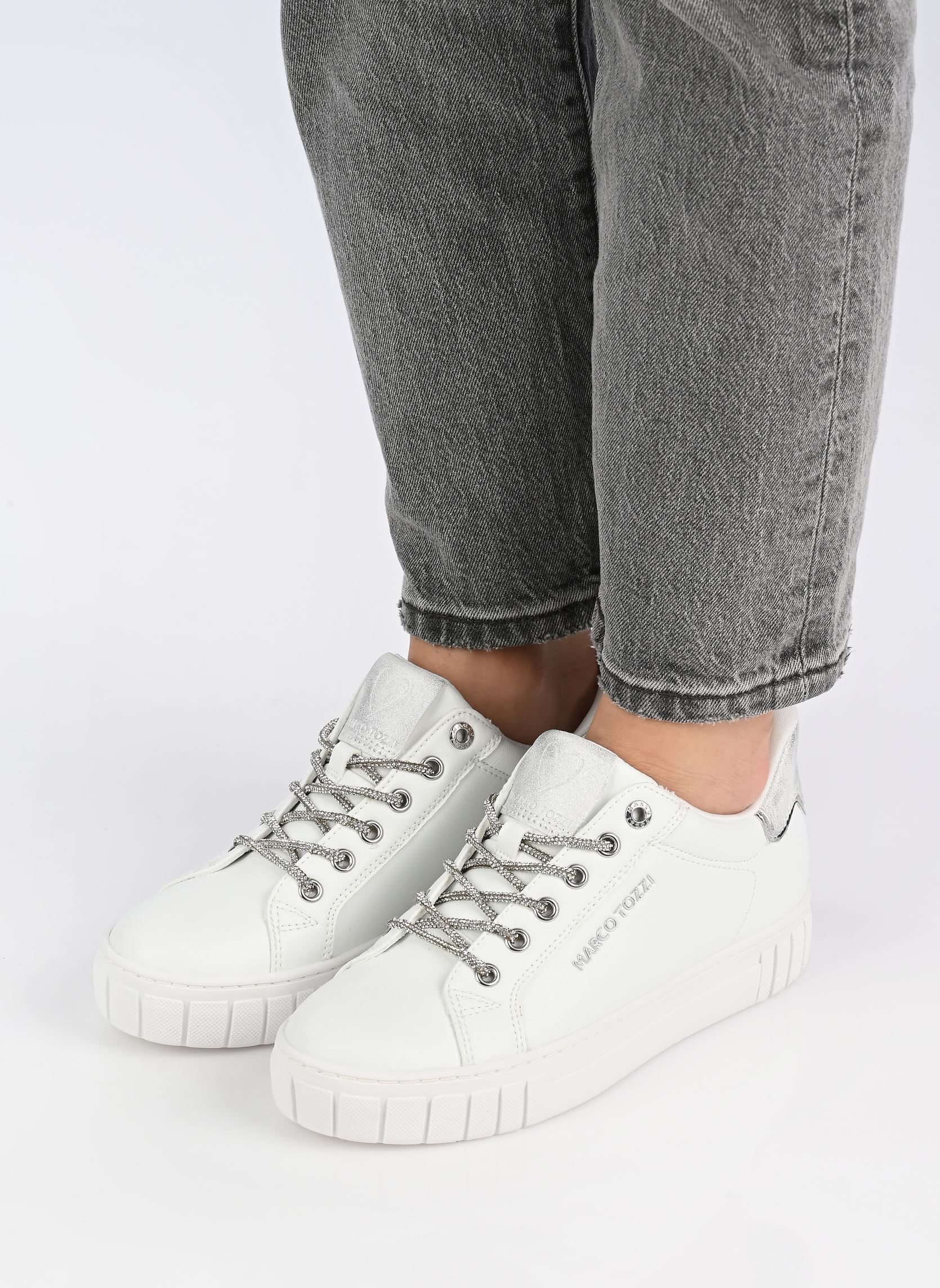 Baskets basses 23741-46 femme blanc Marco Tozzi Baskets basses 23741-46 femme blanc WHITE COMB