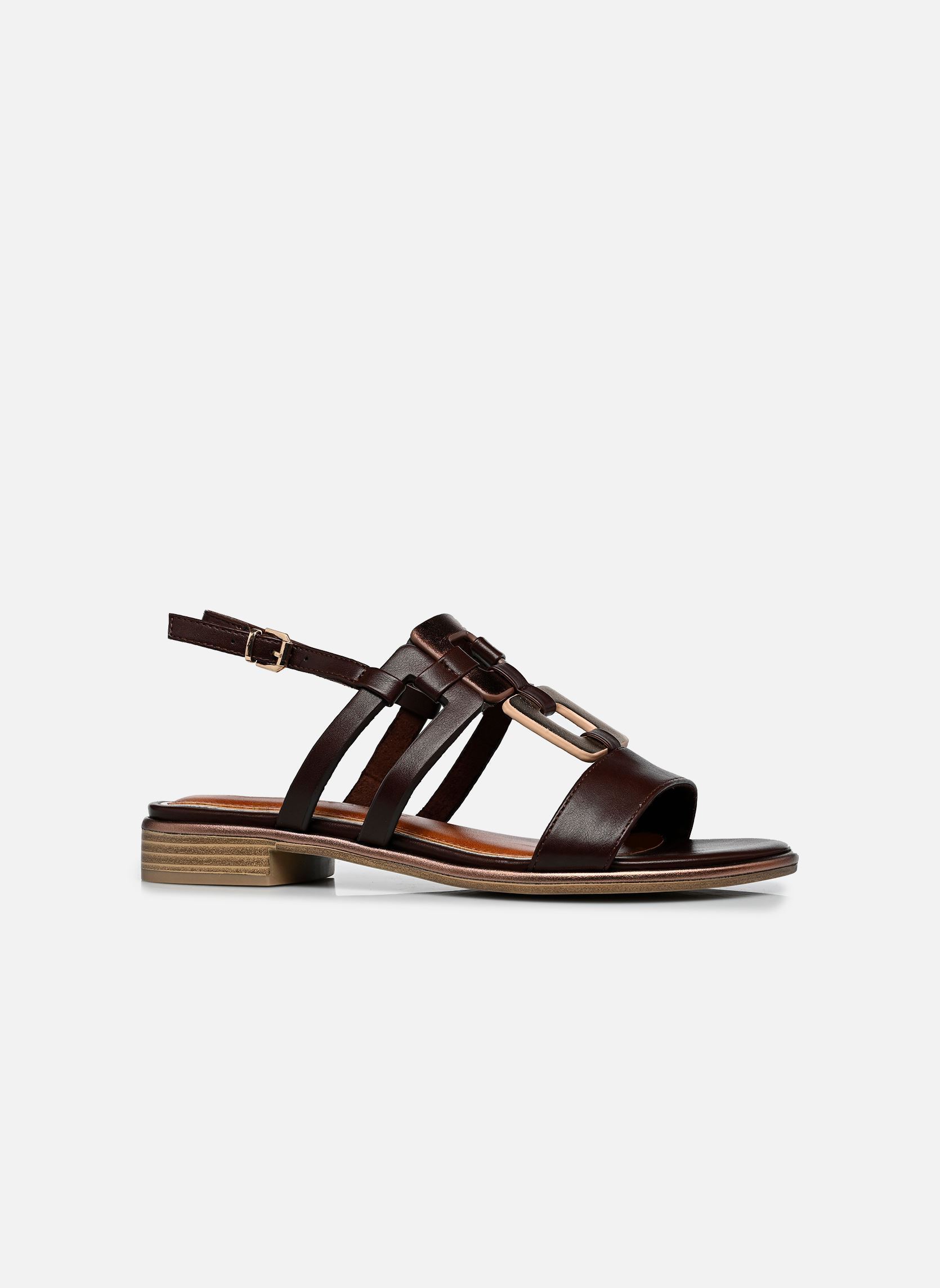 Flache Sandalen 28106-44 damen braun Marco Tozzi Flache Sandalen 28106-44 damen braun MOCCA COMB