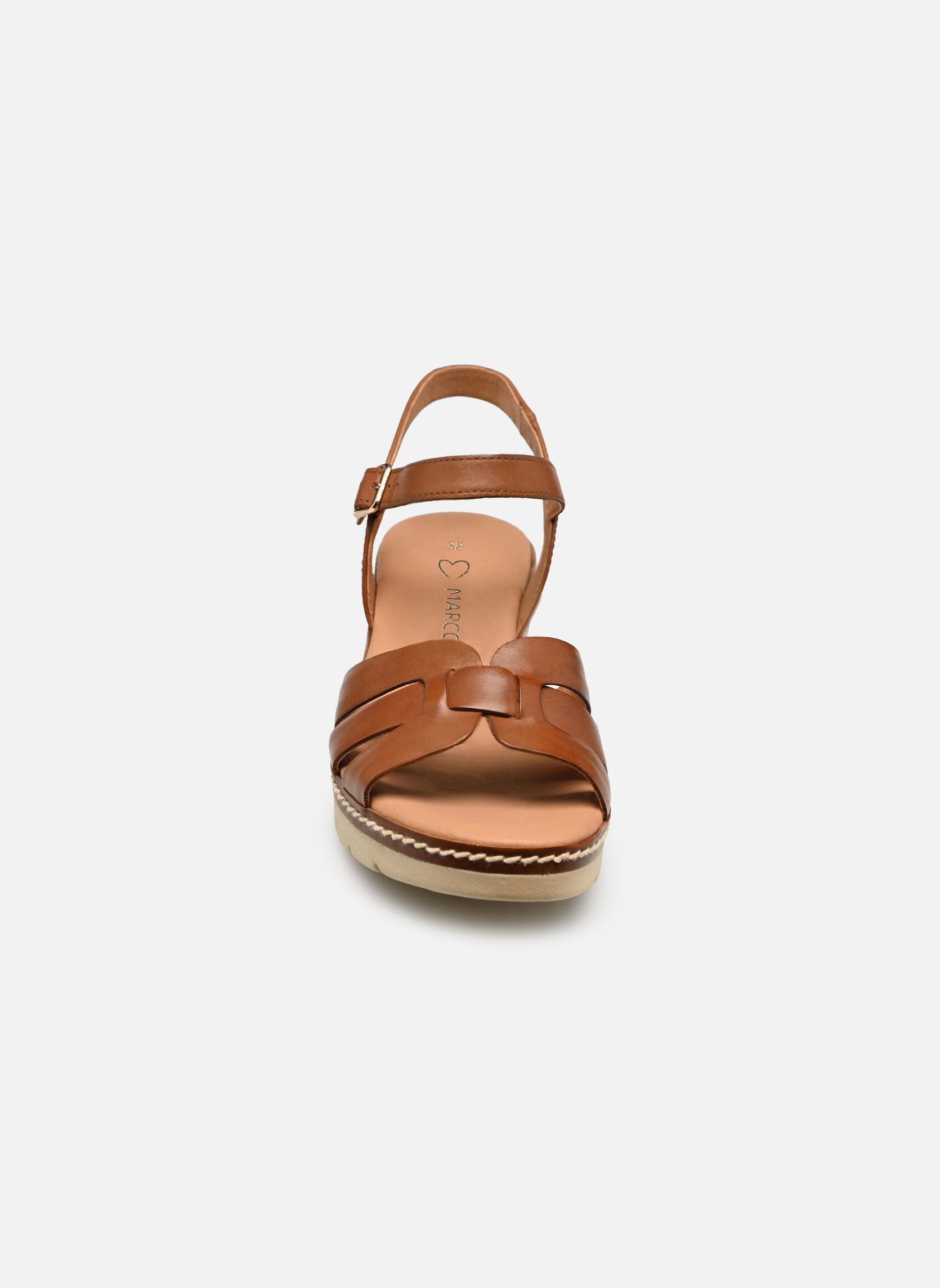Sandales compensées et plateformes 28702-46 femme marron Marco Tozzi Sandales compensées et plateformes 28702-46 femme marron COGNAC