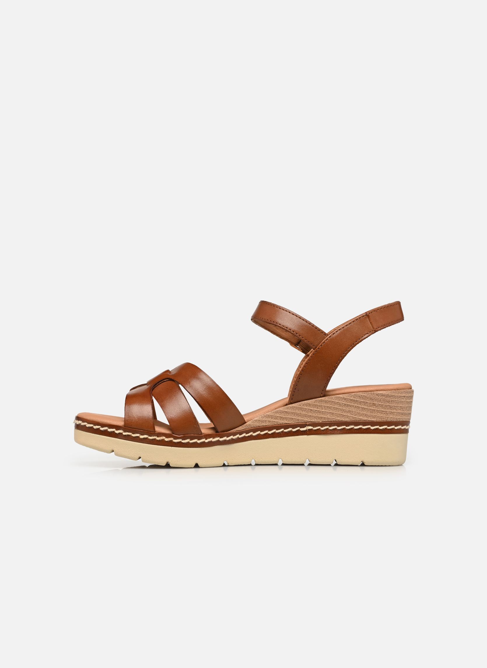 Sandales compensées et plateformes 28702-46 femme marron Marco Tozzi Sandales compensées et plateformes 28702-46 femme marron COGNAC