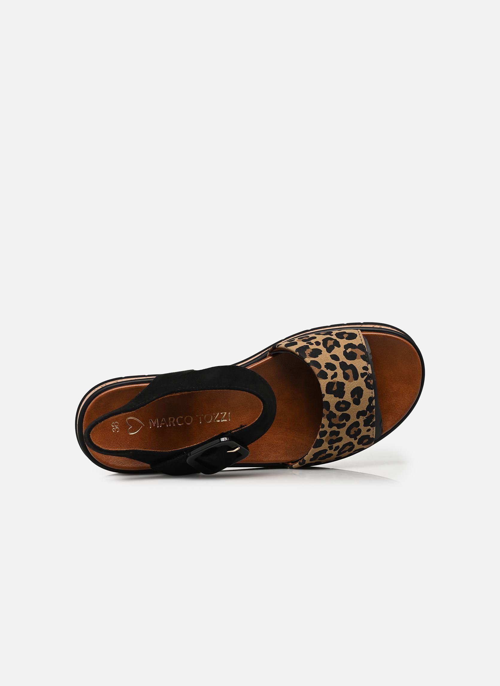 Sandales compensées et plateformes 28500-46 femme noir Marco Tozzi Sandales compensées et plateformes 28500-46 femme noir BLACK COMB