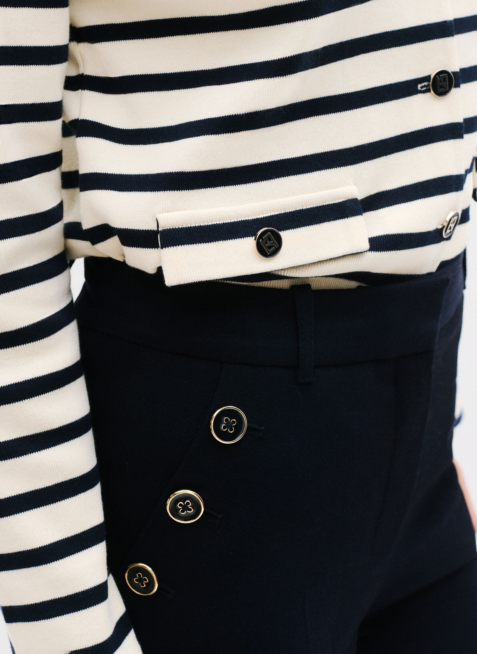 Rechte broeken 251P-PGASTON dames blauw Caroll Rechte broeken 251P-PGASTON dames blauw SKY CAPTAIN