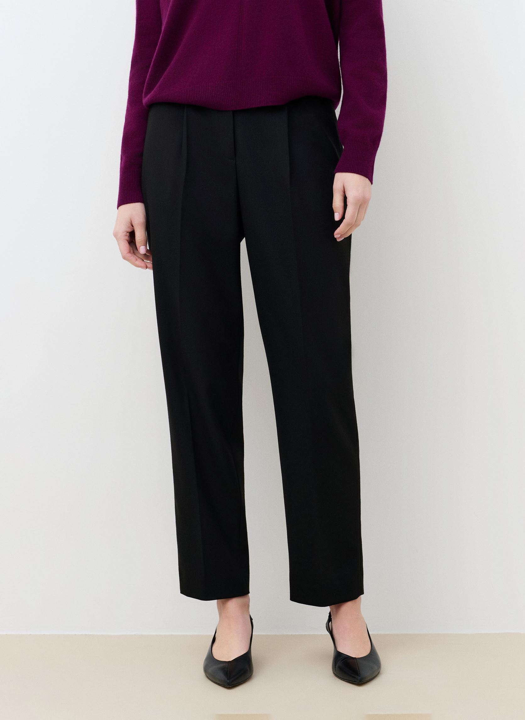 Rechte broeken 261P-POLYGONE dames zwart Caroll Rechte broeken 261P-POLYGONE dames zwart BLACK BEAUTY