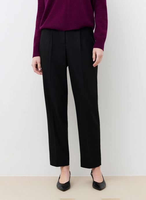 Caroll Rechte broeken 261P-POLYGONE dames zwart