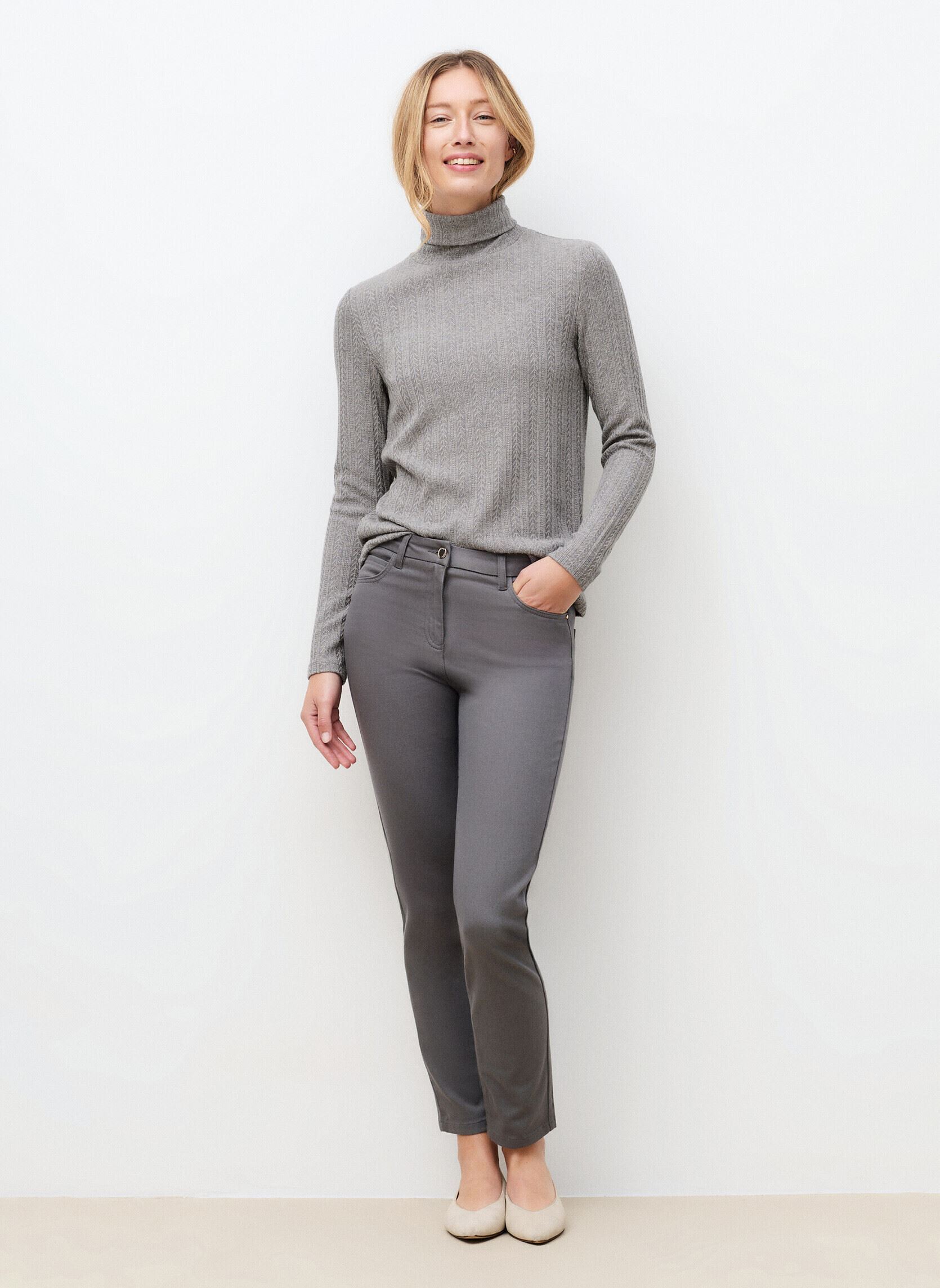 Langarm-T-Shirts 242T-TJENA damen grau Caroll Langarm-T-Shirts 242T-TJENA damen grau GRIS MOYEN