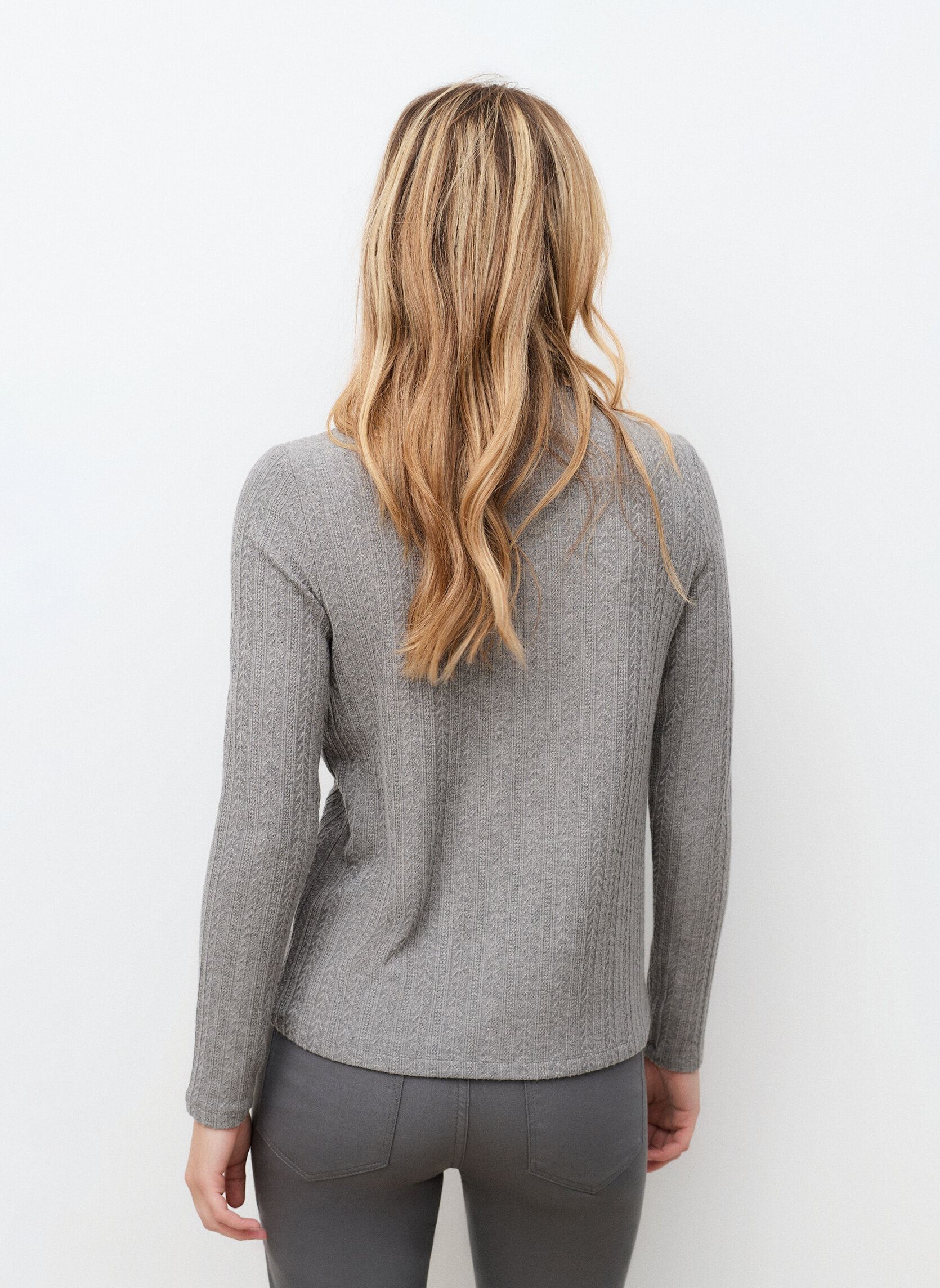 Langarm-T-Shirts 242T-TJENA damen grau Caroll Langarm-T-Shirts 242T-TJENA damen grau GRIS MOYEN