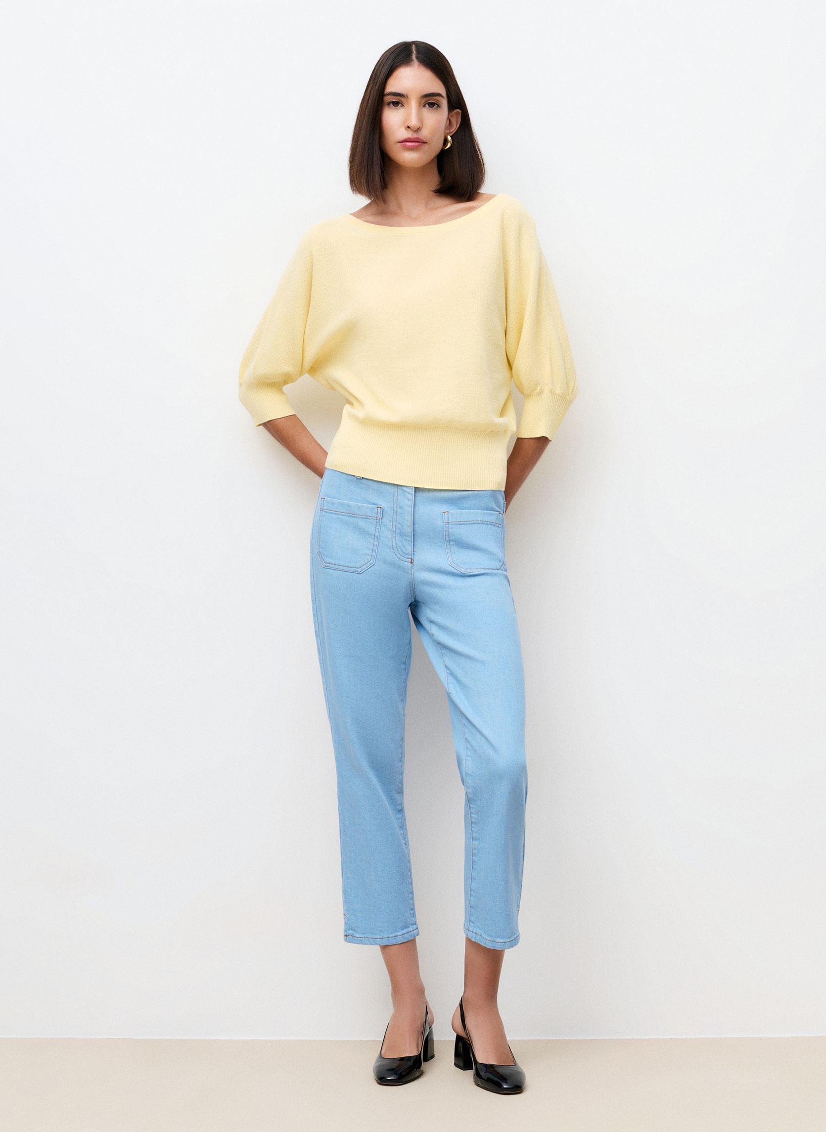 Pullover UK047-JOAN damen gelb Caroll Pullover UK047-JOAN damen gelb FRENCH VANILLA