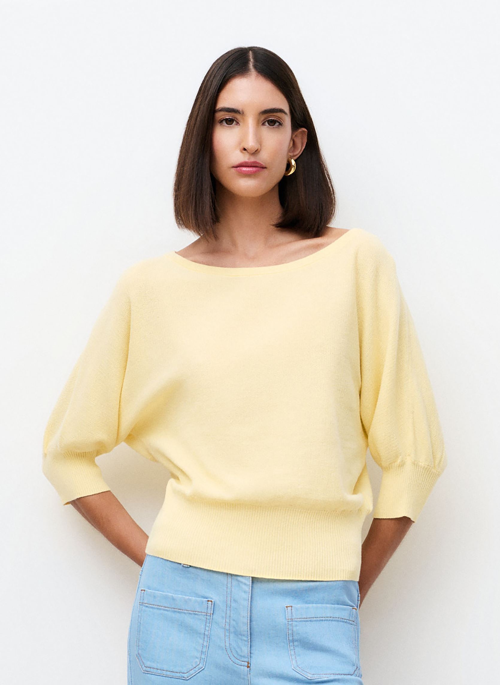 Pullover UK047-JOAN damen gelb Caroll Pullover UK047-JOAN damen gelb FRENCH VANILLA