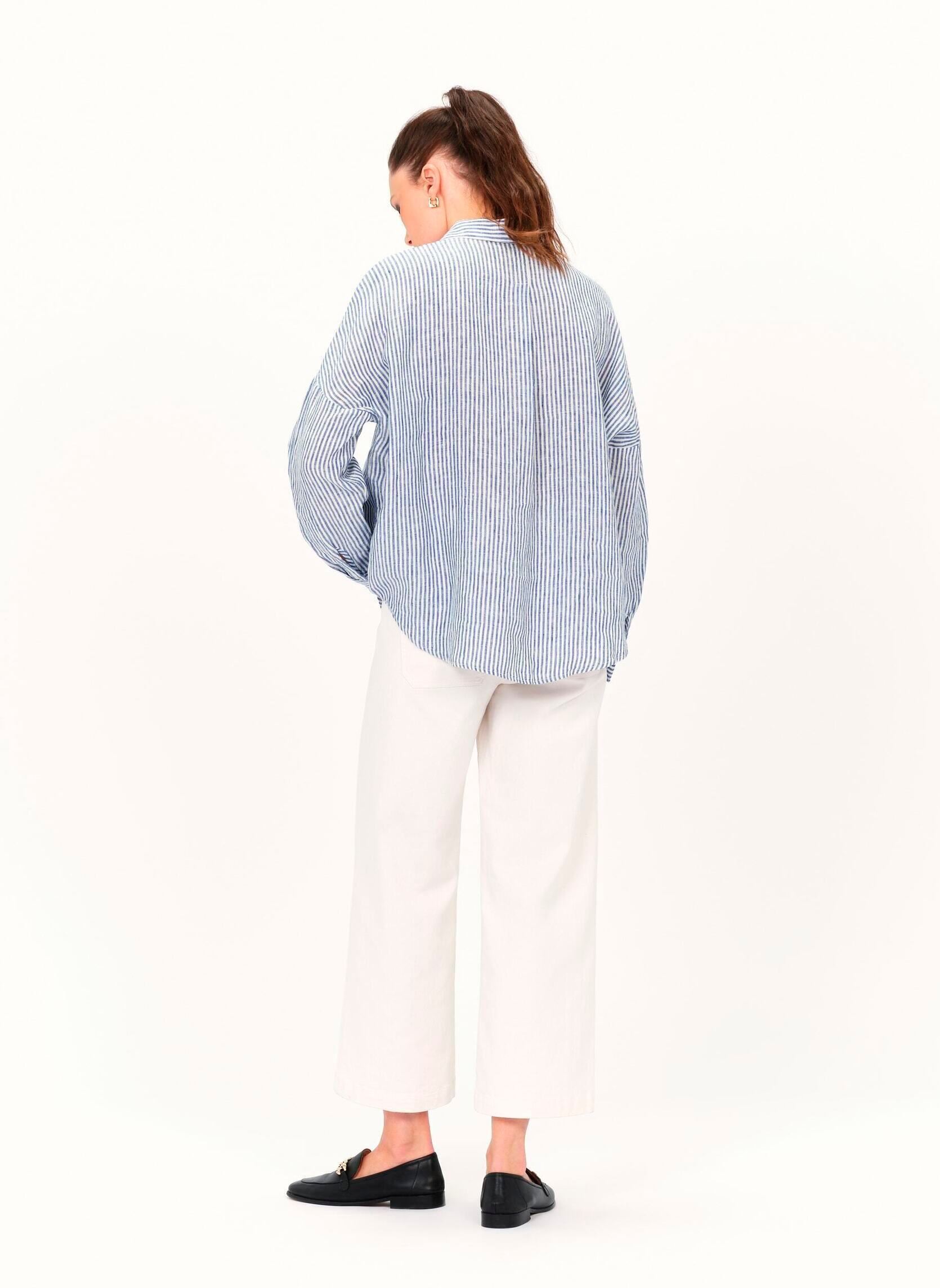 Chemises manches longues 241C-CLAUDE2 femme bleu Caroll Chemises manches longues 241C-CLAUDE2 femme bleu DENIM MOYEN