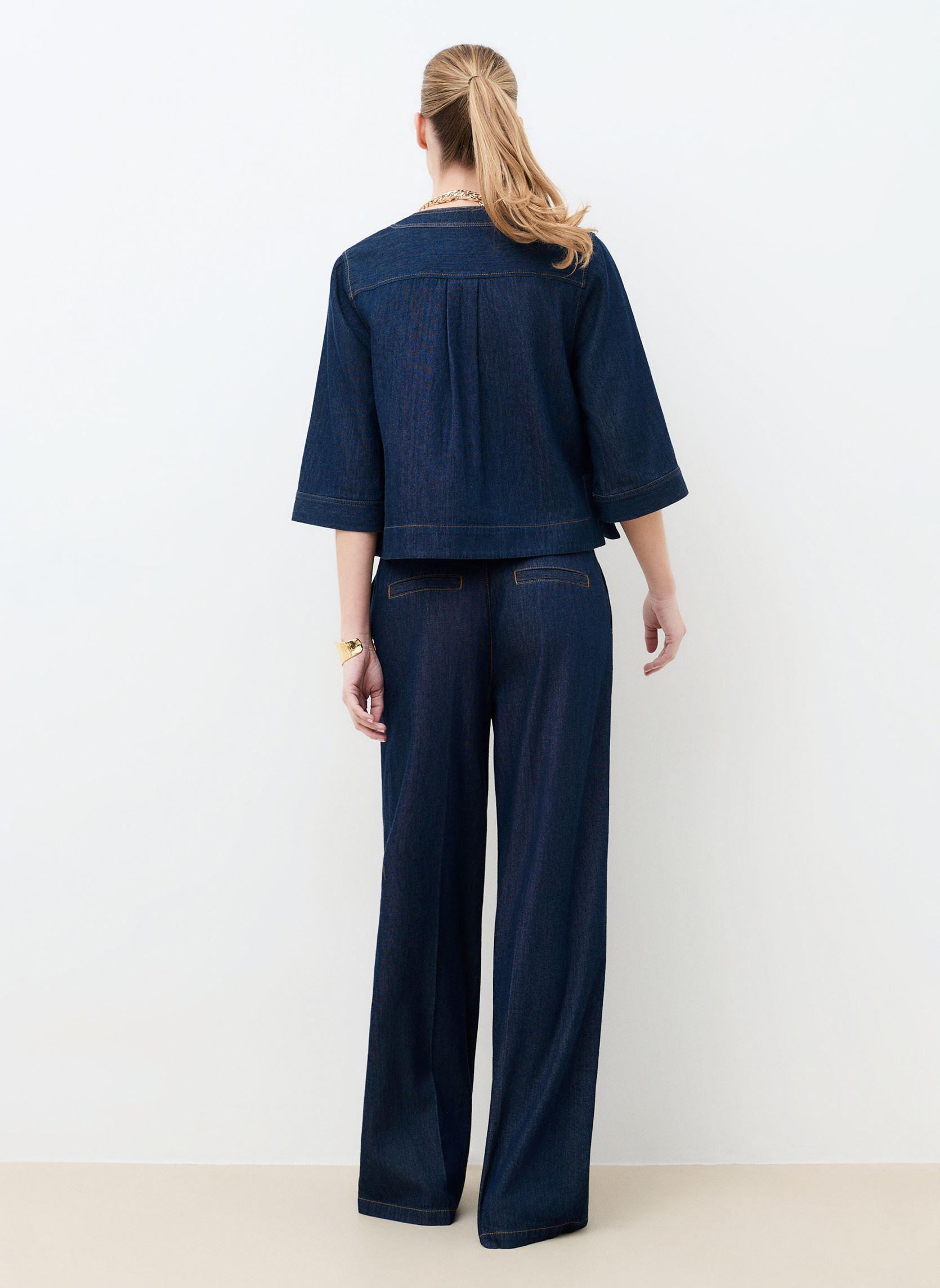 Rechte jeans / Straight Leg Jeans 261P-PALOMADENIM dames blauw Caroll Rechte jeans / Straight Leg Jeans 261P-PALOMADENIM dames blauw DENIM FONCE