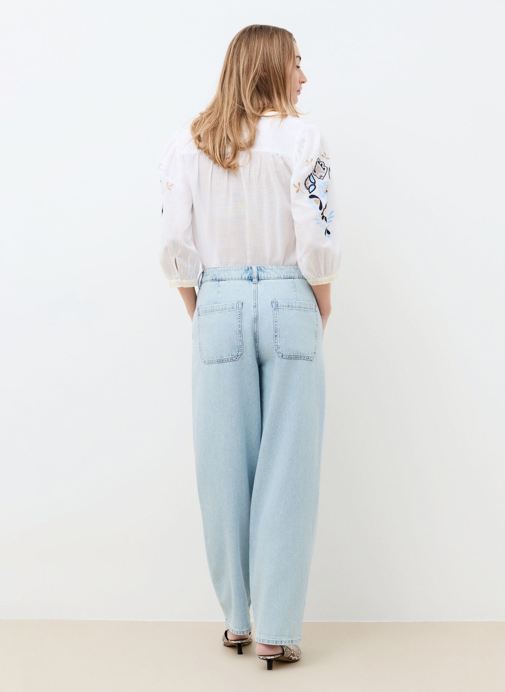 Wijde jeans / Flared Jeans 261P-POLAIRODENIM dames blauw Caroll Wijde jeans / Flared Jeans 261P-POLAIRODENIM dames blauw DENIM CLAIR
