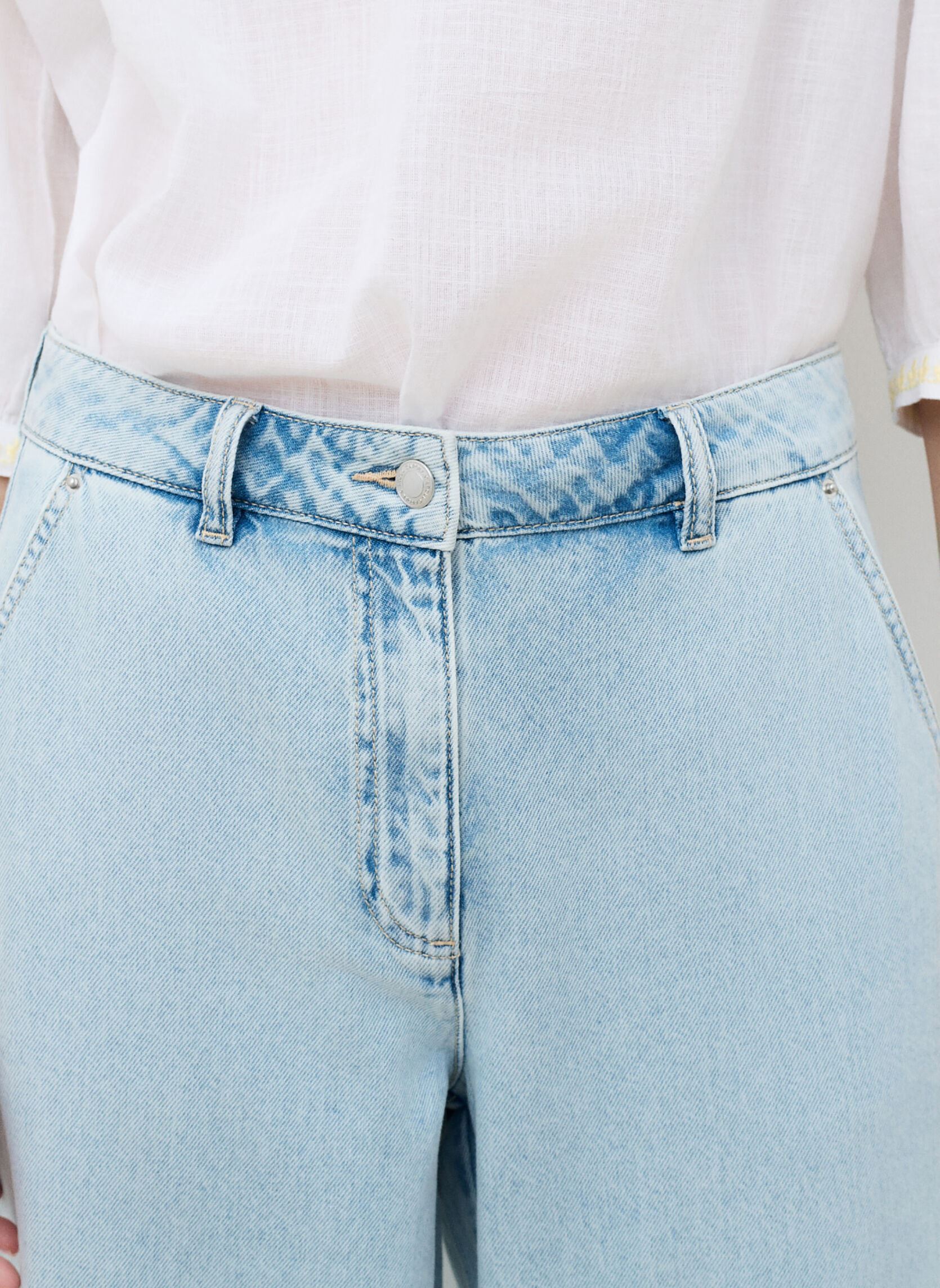 Wijde jeans / Flared Jeans 261P-POLAIRODENIM dames blauw Caroll Wijde jeans / Flared Jeans 261P-POLAIRODENIM dames blauw DENIM CLAIR