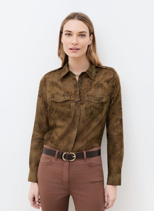 Caroll Lange mouw overhemden 261C-CALYOPE dames bruin