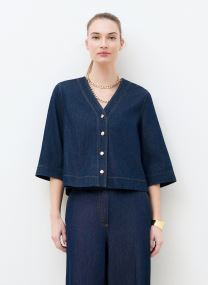 Langarm-Blusen 261C-CALISA damen blau Caroll Langarm-Blusen 261C-CALISA damen blau DENIM FONCE
