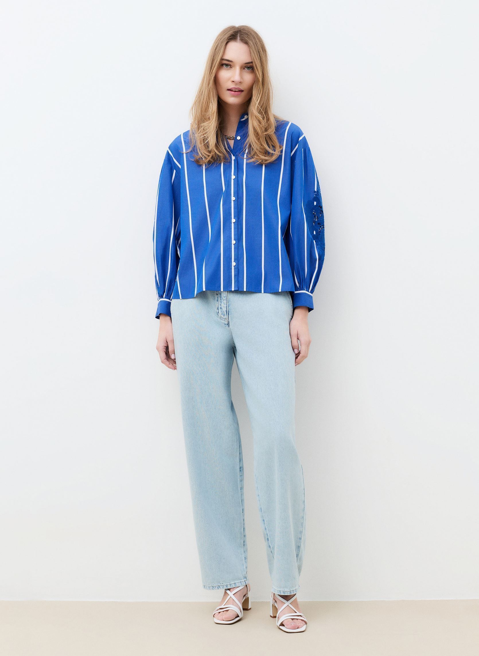 Lange mouw overhemden 261C-CMONA dames blauw Caroll Lange mouw overhemden 261C-CMONA dames blauw SURF THE WEB