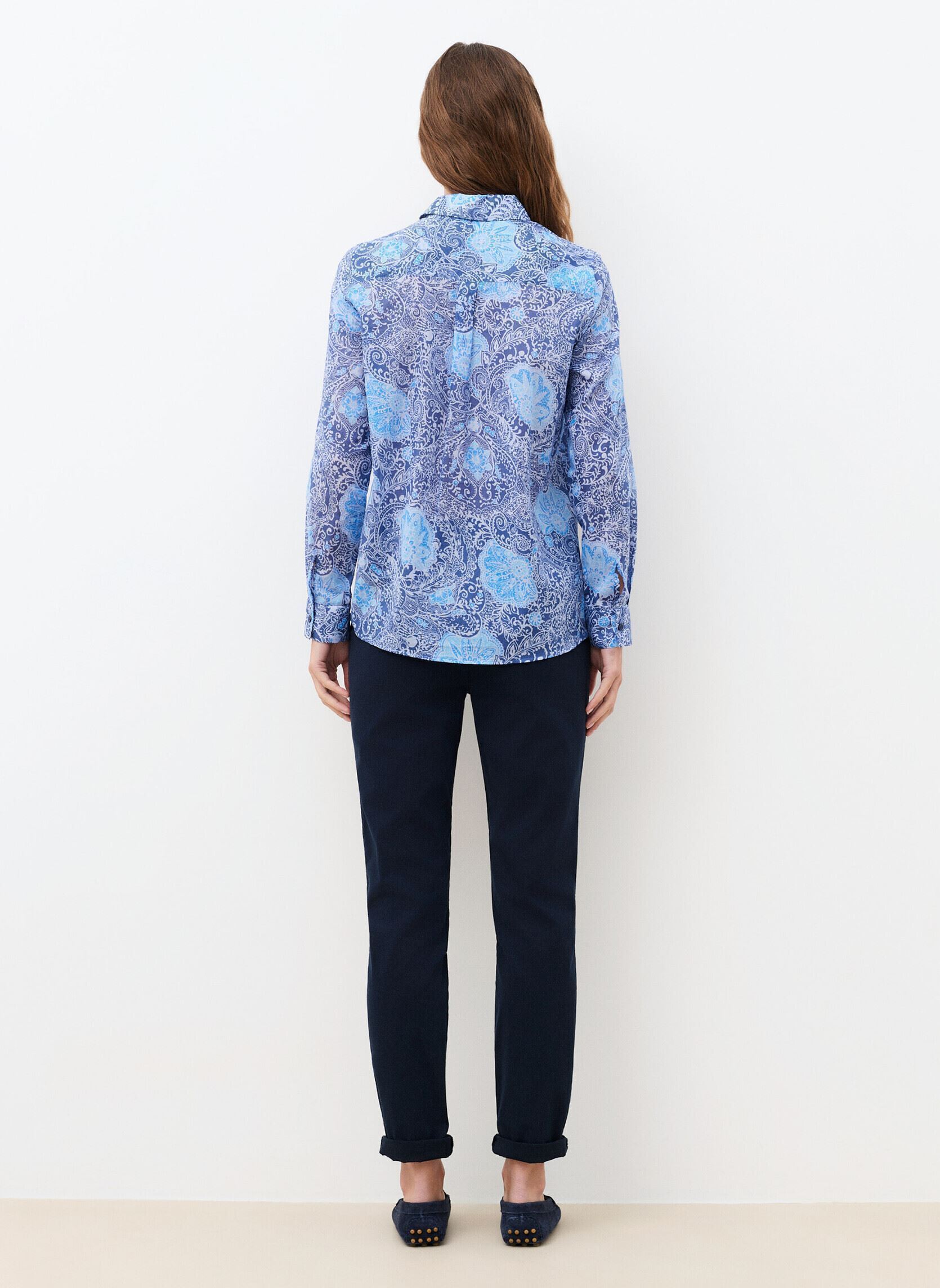 Chemises 261C-BRENDA femme bleu Caroll Chemises 261C-BRENDA femme bleu CRLIMP/PE26/MEDAILLON/BLEU
