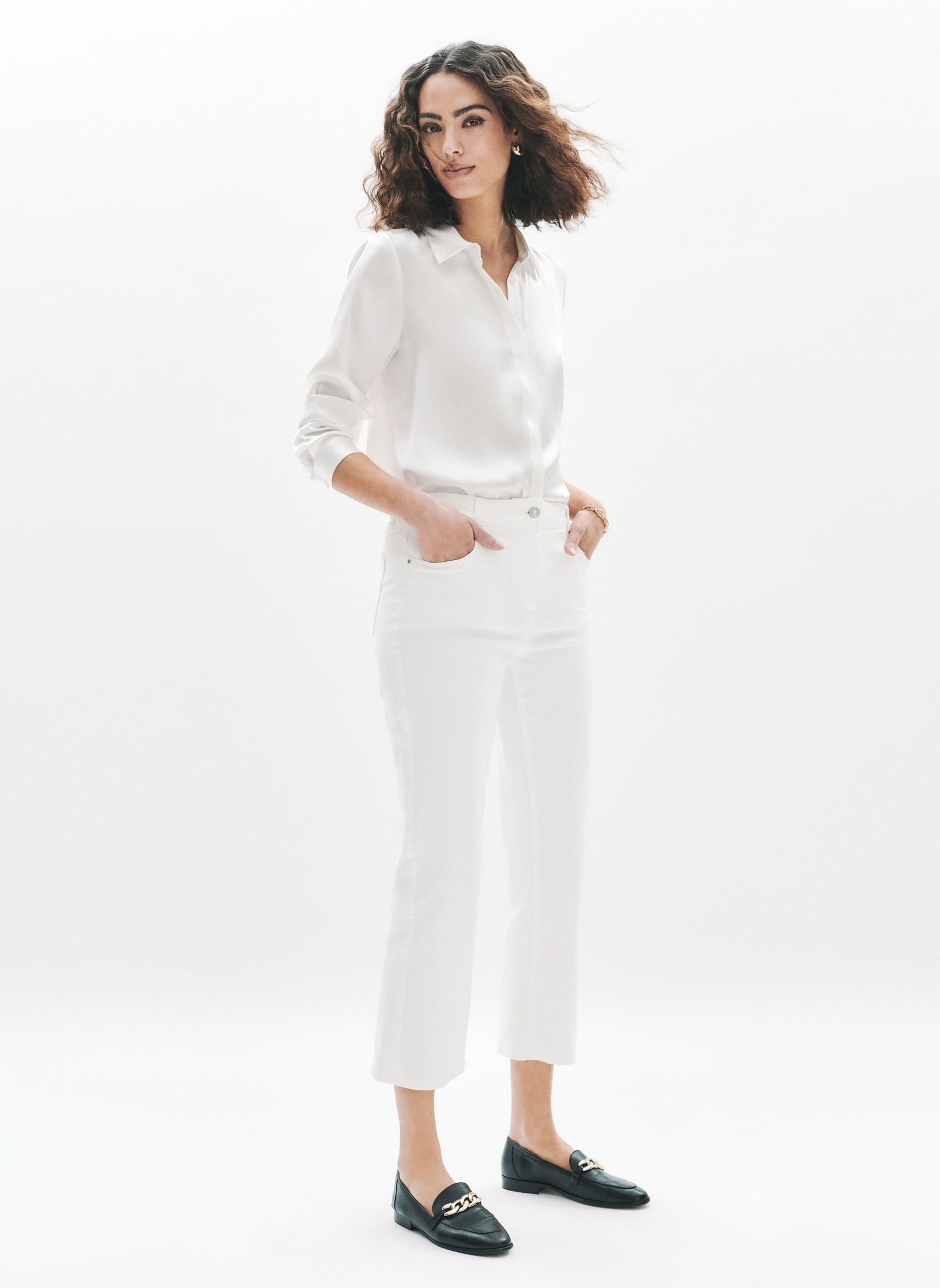 Chino broeken PK107-COMO dames wit Caroll Chino broeken PK107-COMO dames wit ECRU