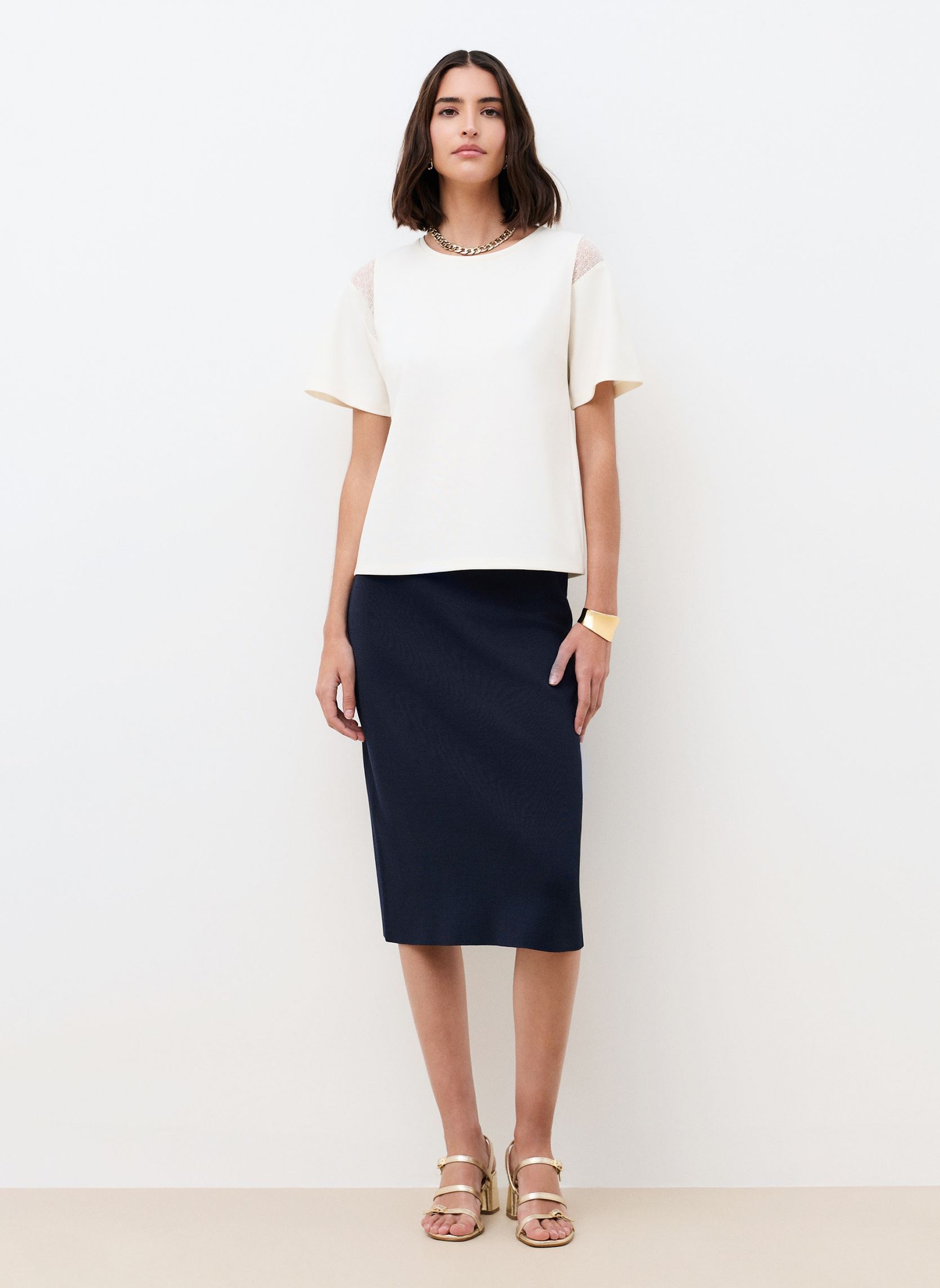 Tee-shirts manches courtes 261T-TOULINE femme blanc Caroll Tee-shirts manches courtes 261T-TOULINE femme blanc CLOUD DANCER