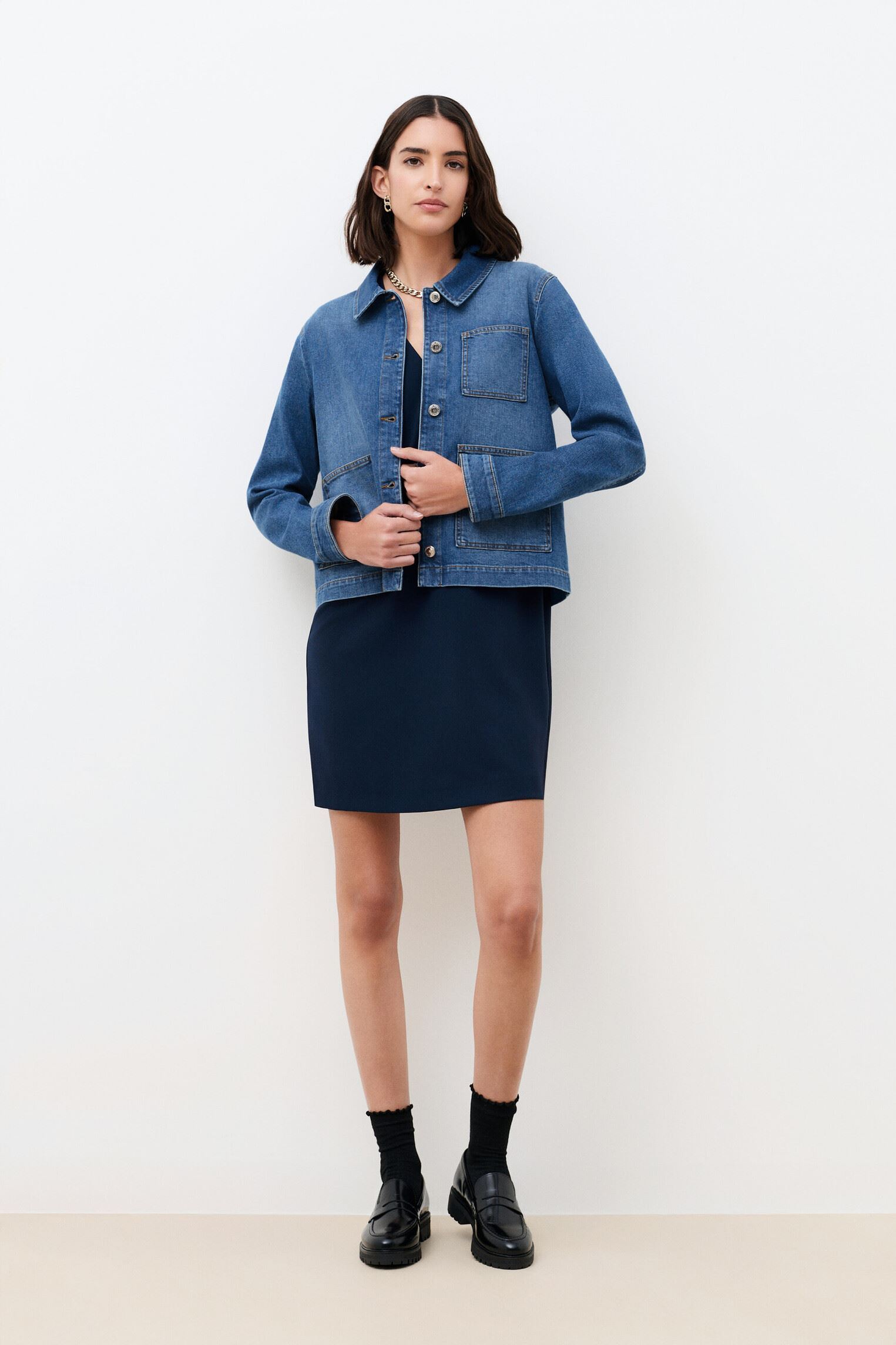 Jeansjacken 261V-VANINA damen blau Caroll Jeansjacken 261V-VANINA damen blau DENIM MOYEN