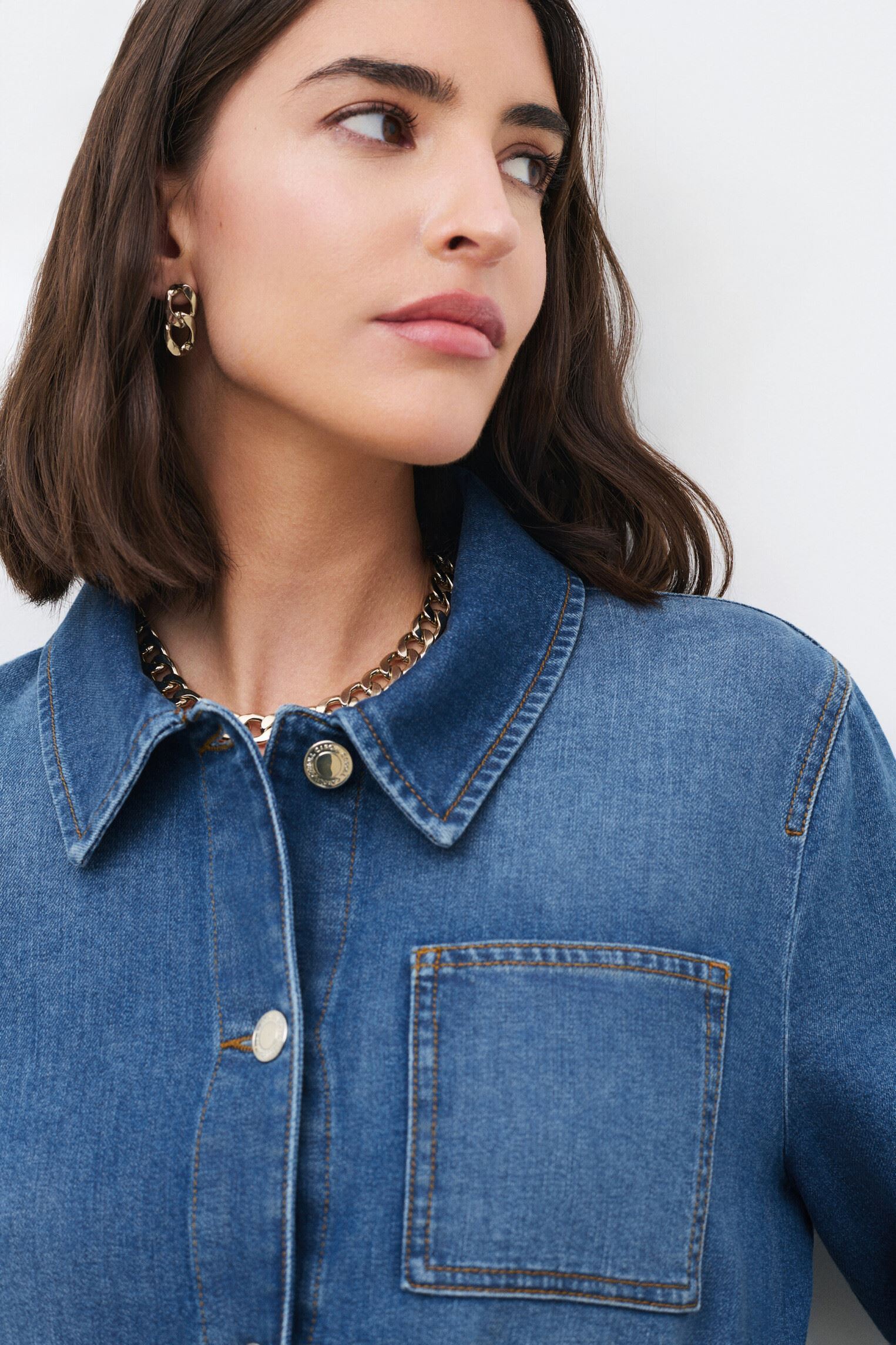 Jeansjacken 261V-VANINA damen blau Caroll Jeansjacken 261V-VANINA damen blau DENIM MOYEN