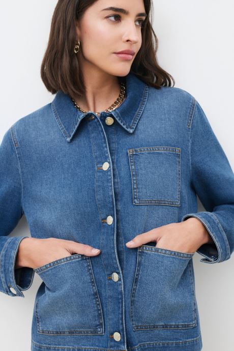 Caroll Vestes en jean 261V-VANINA femme bleu