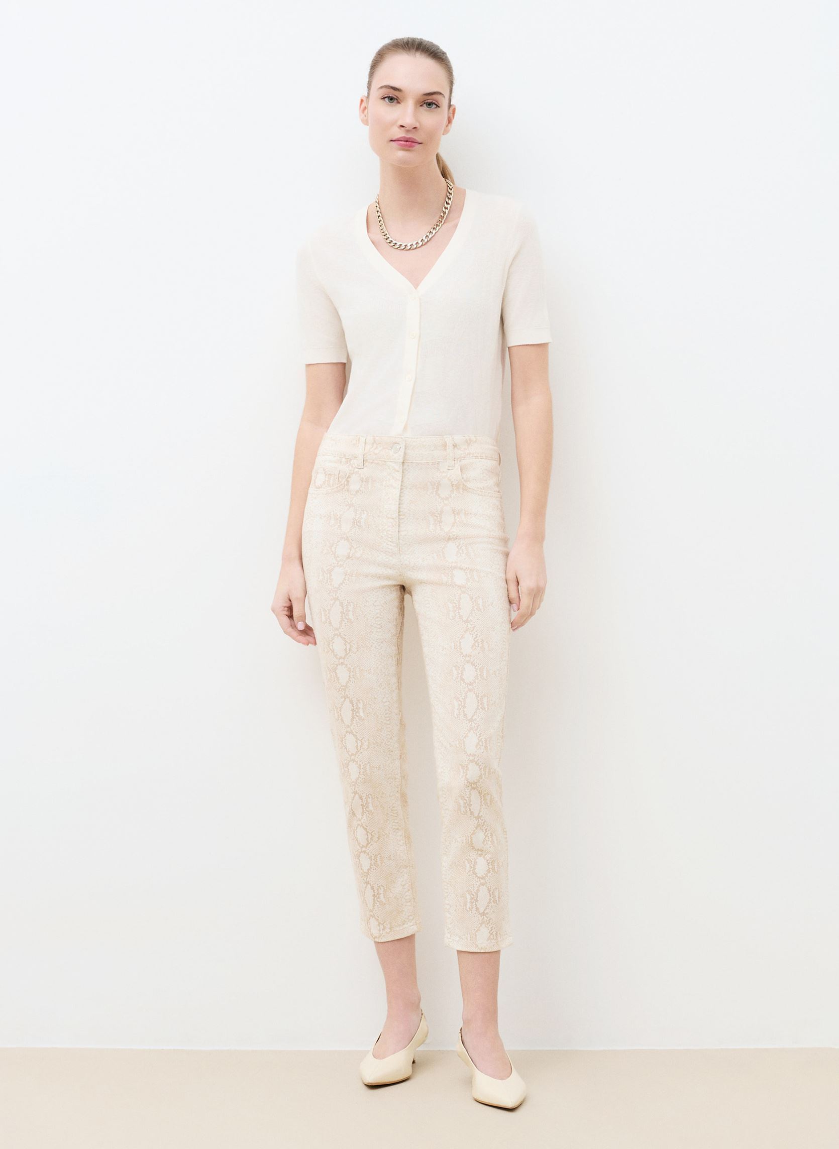 Pantalons slim 261P-PMASON femme beige Caroll Pantalons slim 261P-PMASON femme beige CRLIMP/M/PE26/PYTHON/SABLE