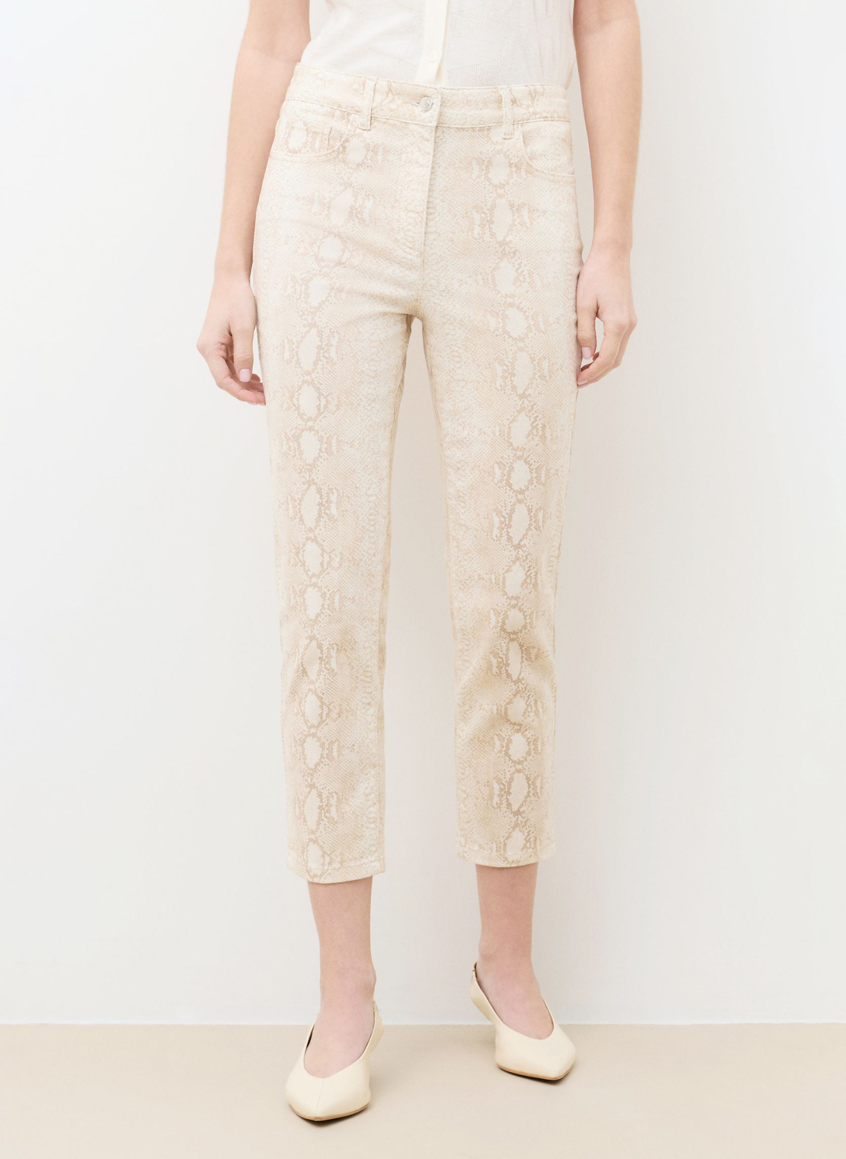 Pantalons slim 261P-PMASON femme beige Caroll Pantalons slim 261P-PMASON femme beige CRLIMP/M/PE26/PYTHON/SABLE