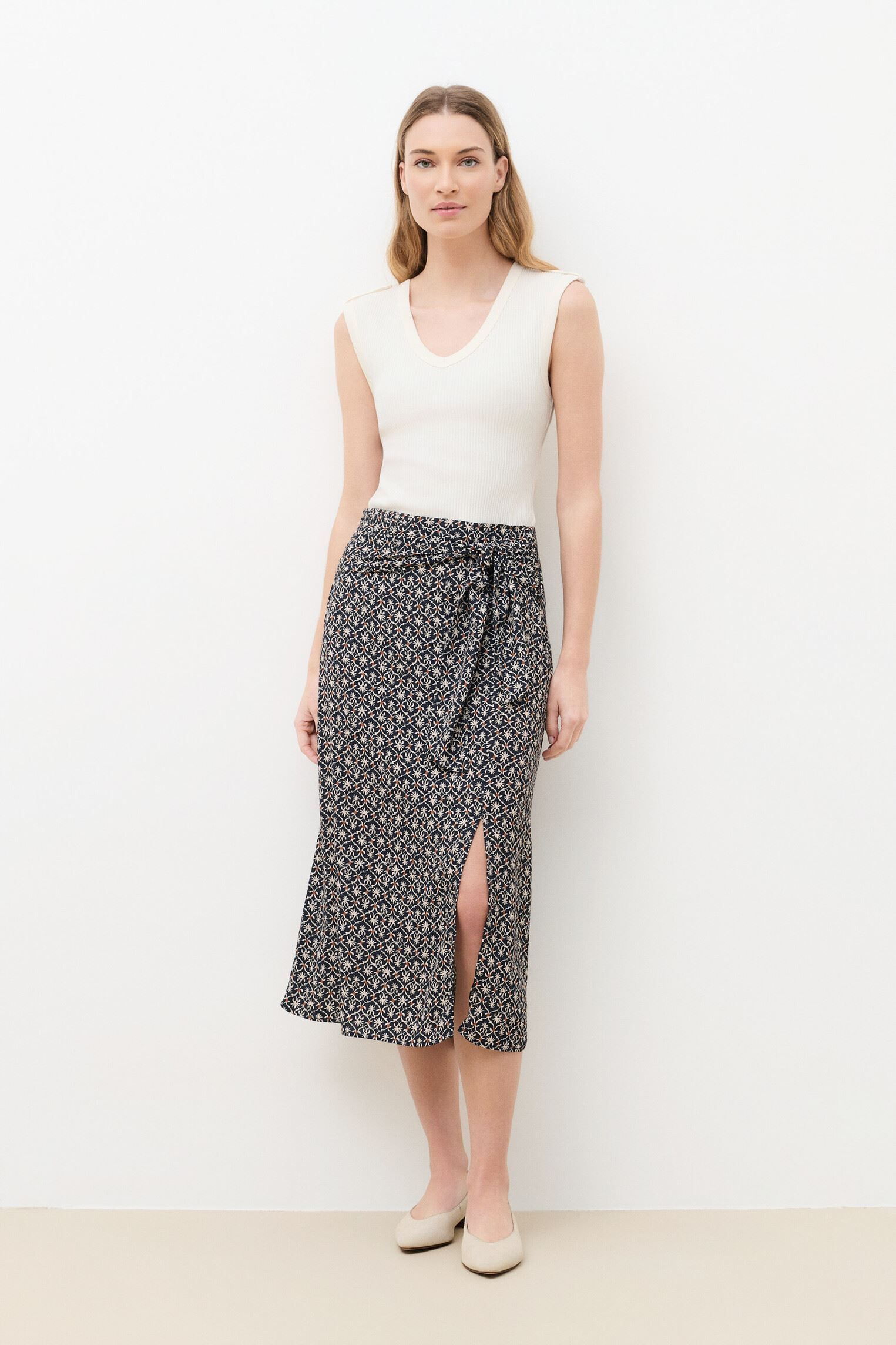 Midi-Röcke 261J-JELISE damen schwarz Caroll Midi-Röcke 261J-JELISE damen schwarz CRLIMP/PE26/MOUCHARABIEH