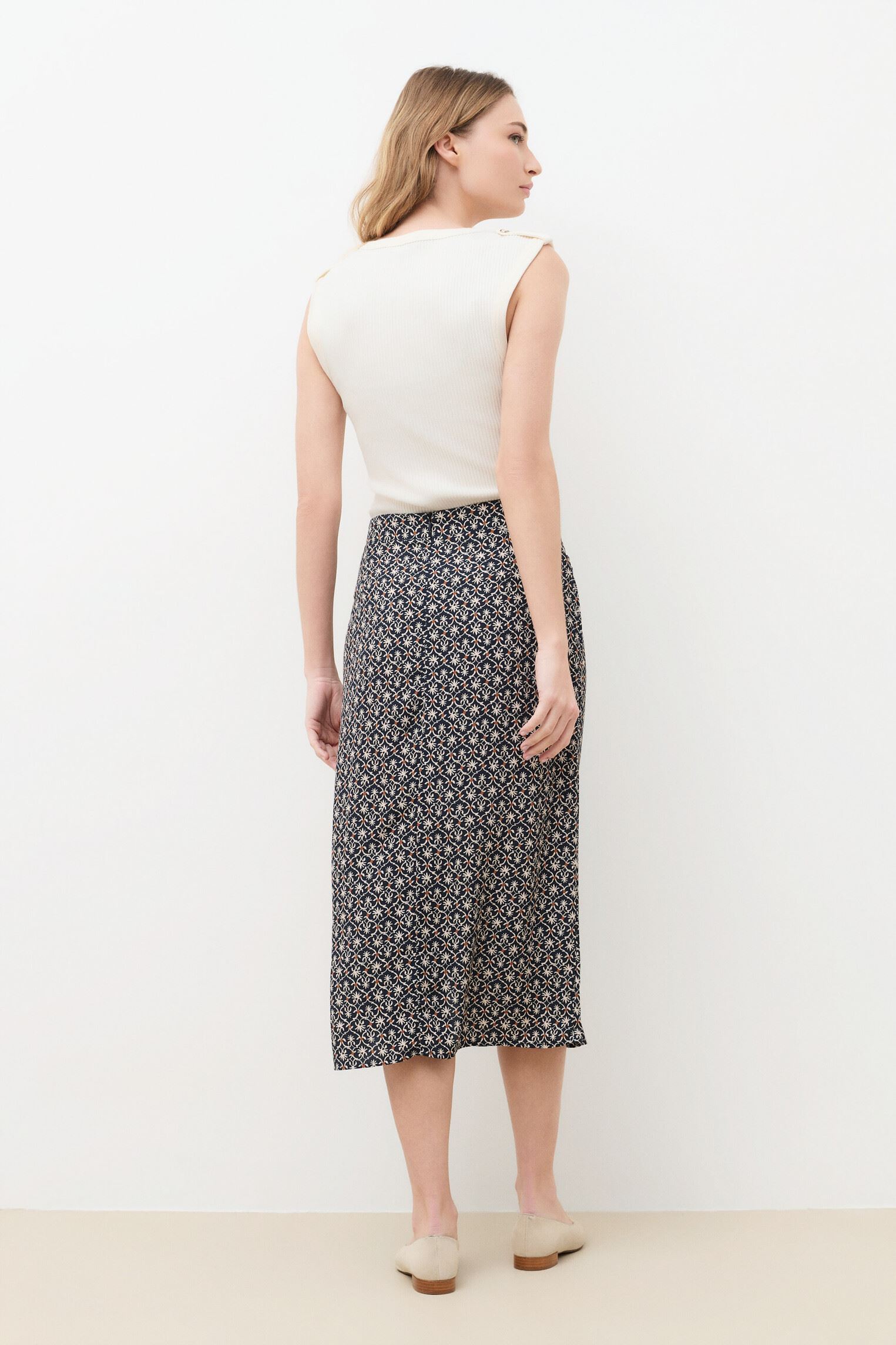 Midi-Röcke 261J-JELISE damen schwarz Caroll Midi-Röcke 261J-JELISE damen schwarz CRLIMP/PE26/MOUCHARABIEH
