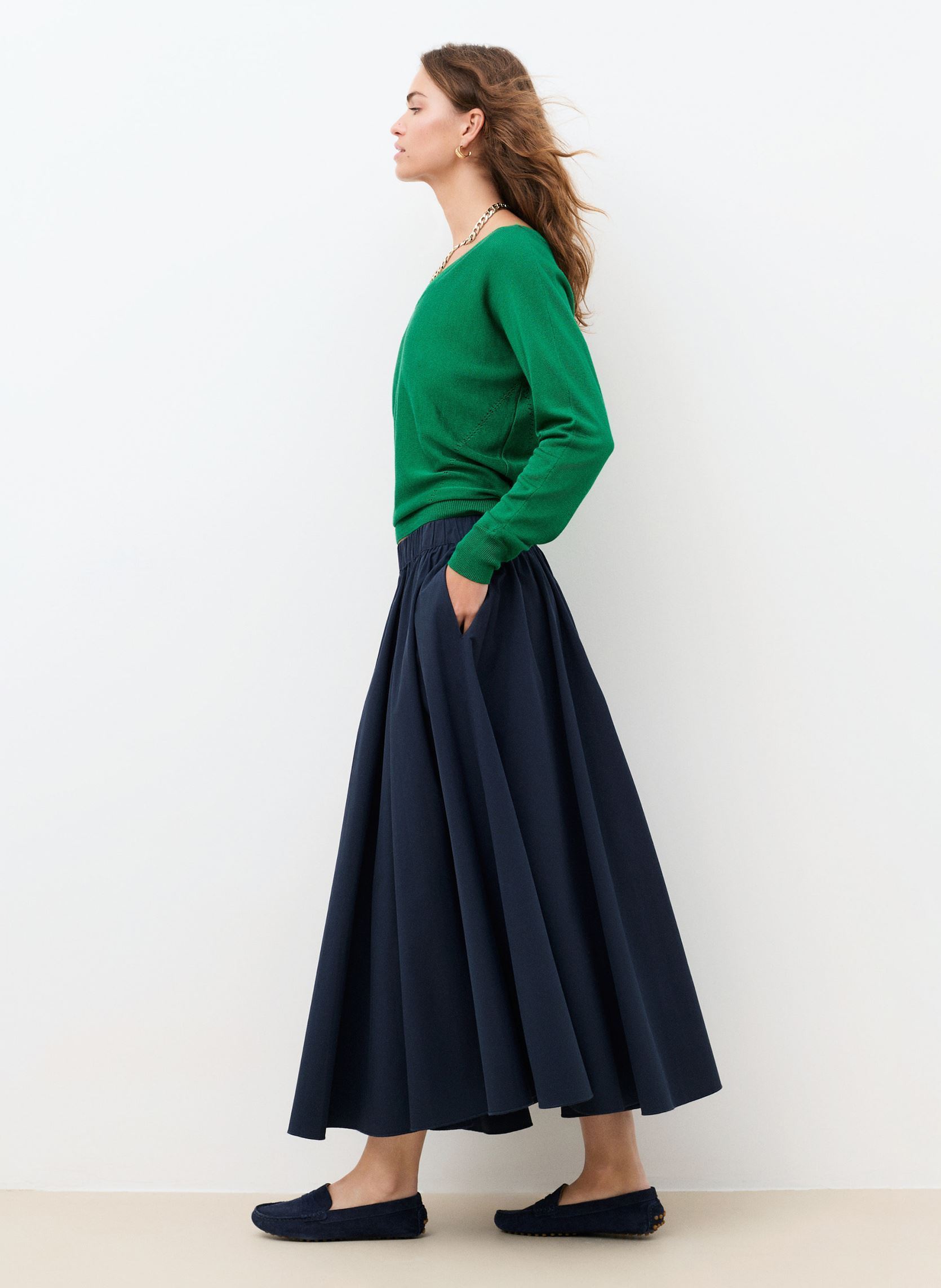 Midi-Röcke 261J-JEMILLY damen blau Caroll Midi-Röcke 261J-JEMILLY damen blau SKY CAPTAIN