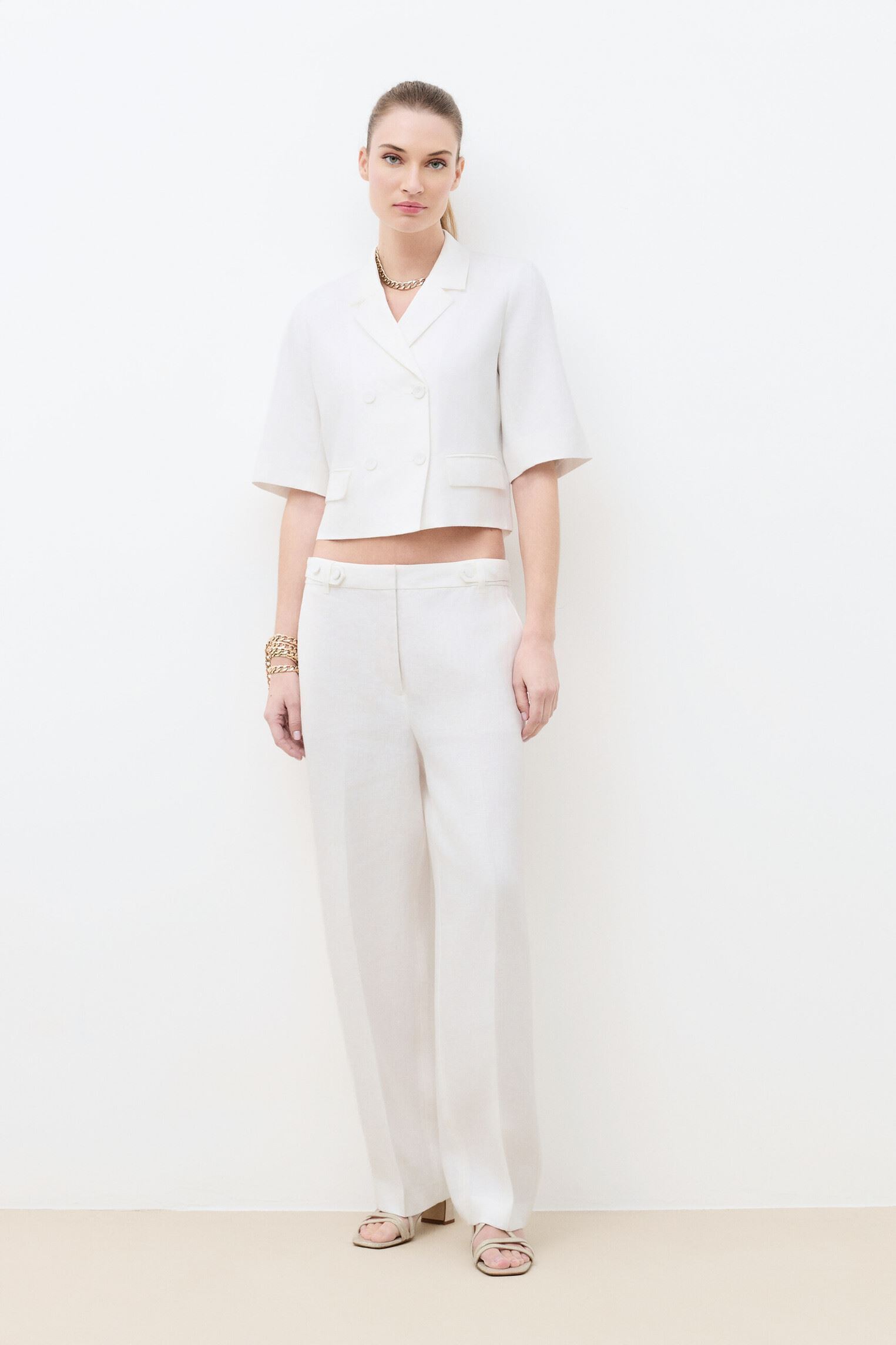 Pantalons droit 261P-PARTITION femme blanc Caroll Pantalons droit 261P-PARTITION femme blanc LUCENT WHITE