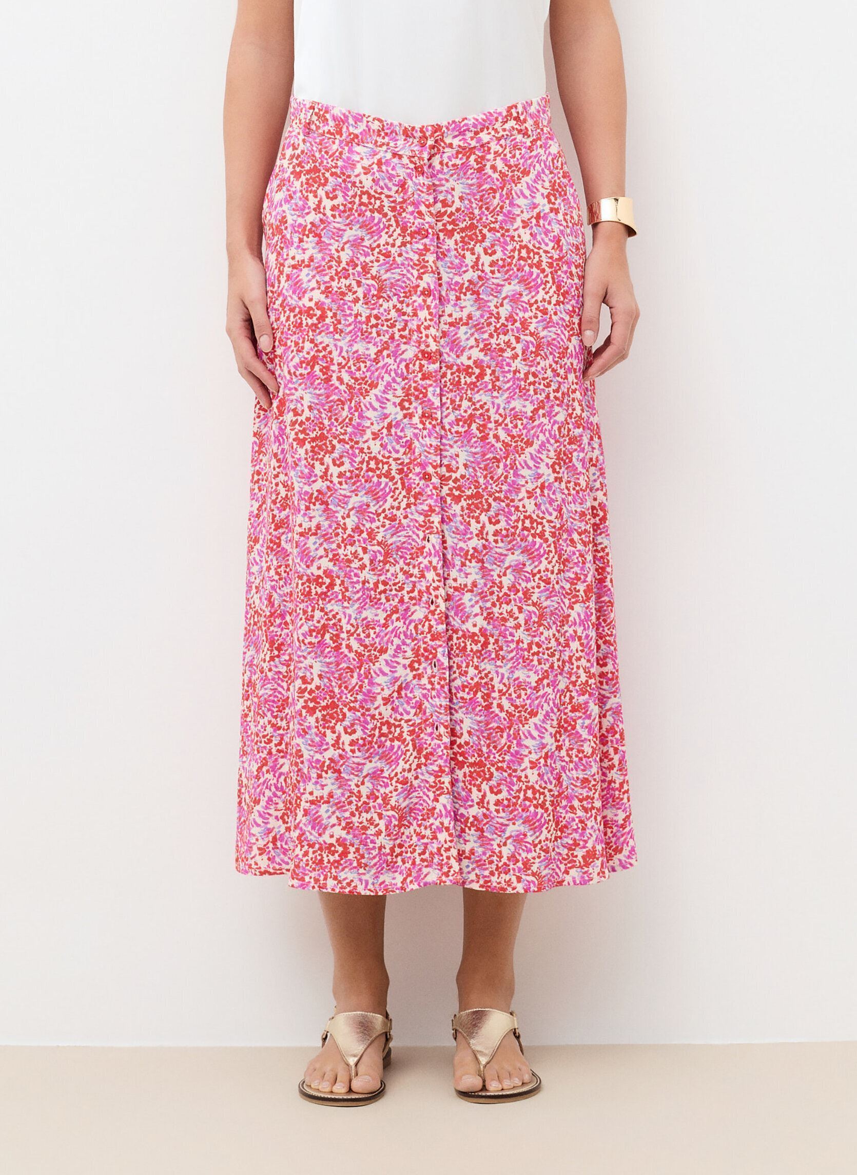 Midi-Röcke 261J-JDIANE damen rot Caroll Midi-Röcke 261J-JDIANE damen rot CRLIMP/PE26/FIREWORK/ROUGE